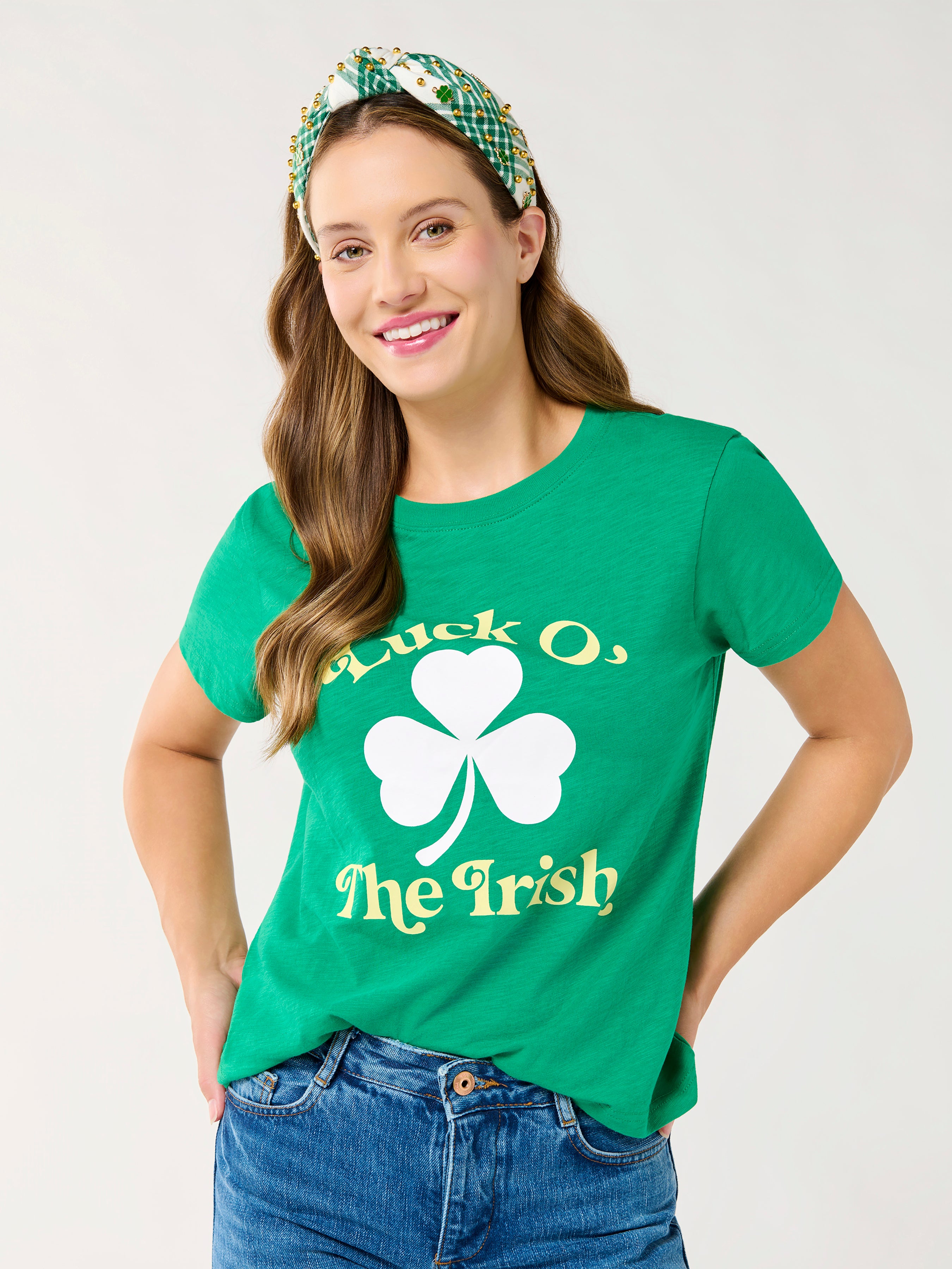 Shiraleah "Luck O' The Irish" Relaxed Tee, Green GREEN / SMALL