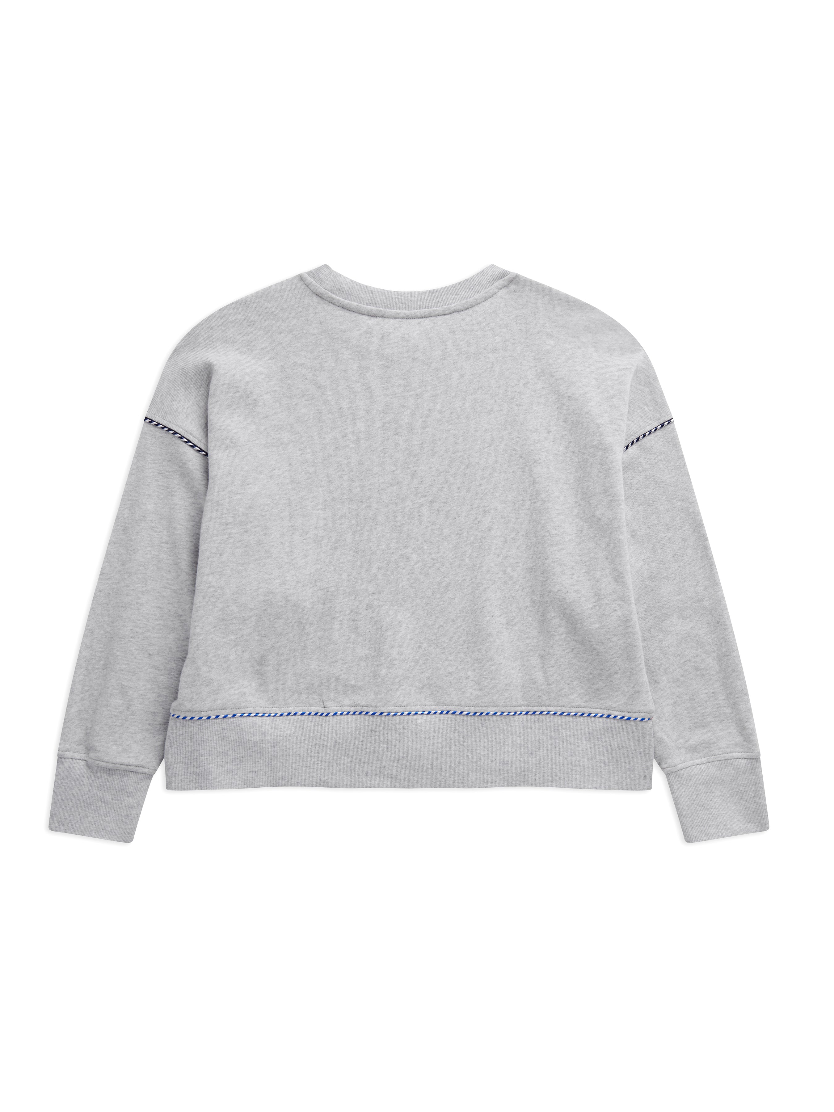 Shiraleah American Flag Relaxed Sweatshirt, Grey SMALL