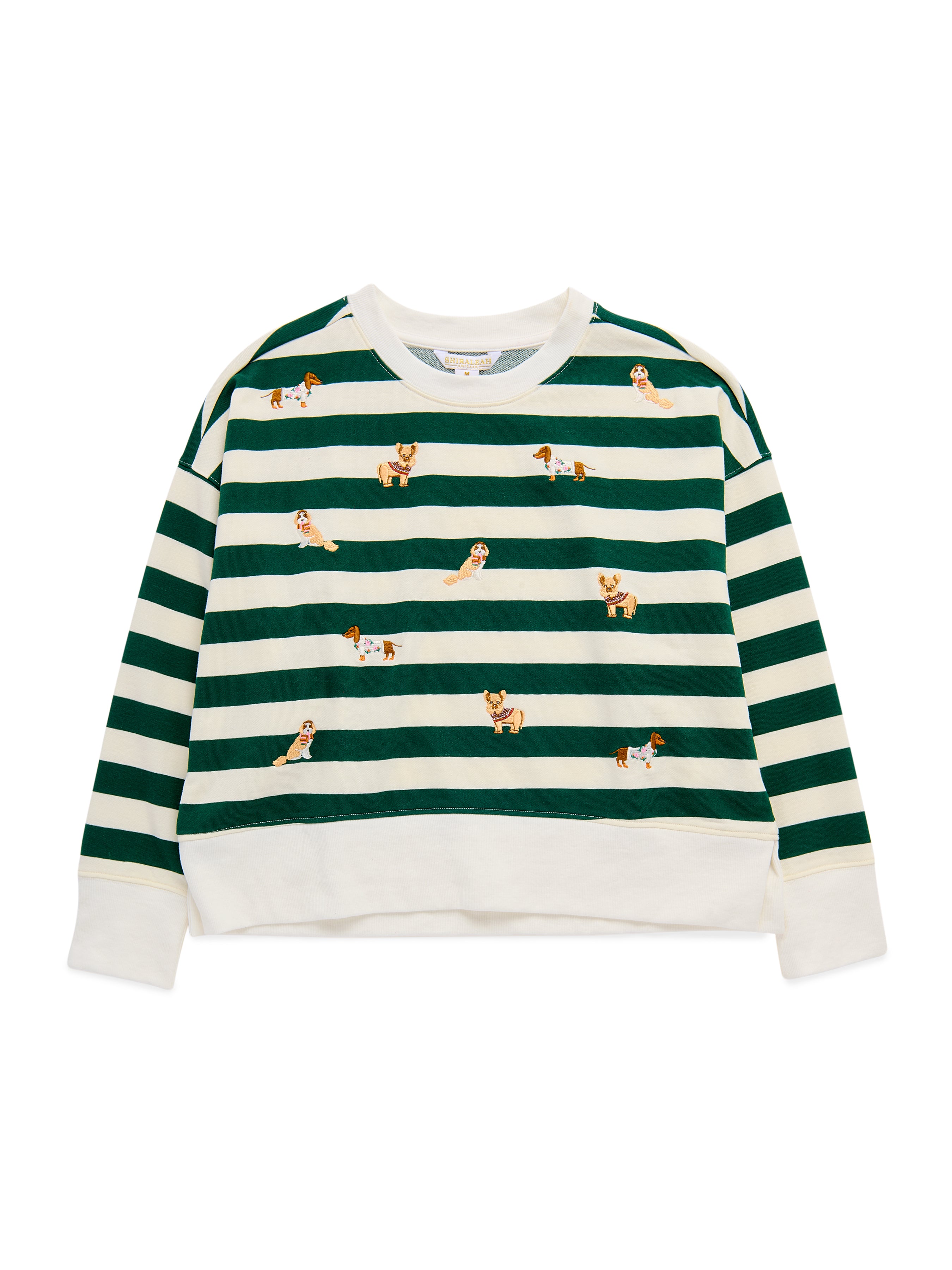 Shiraleah Doggies Relaxed Sweatshirt GREEN / EXTRA SMALL