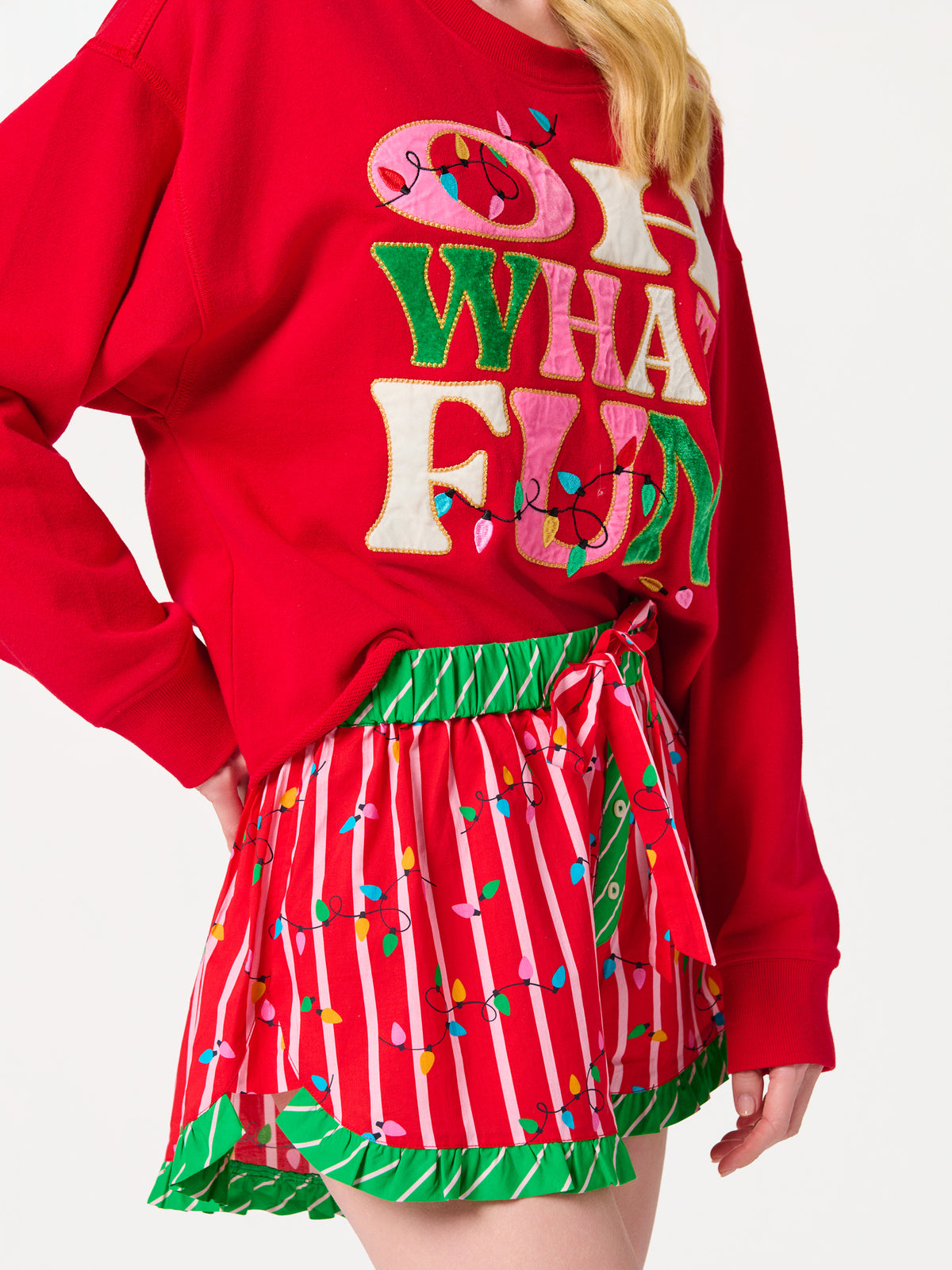 Shiraleah String Lights Boxer Short RED / EXTRA SMALL