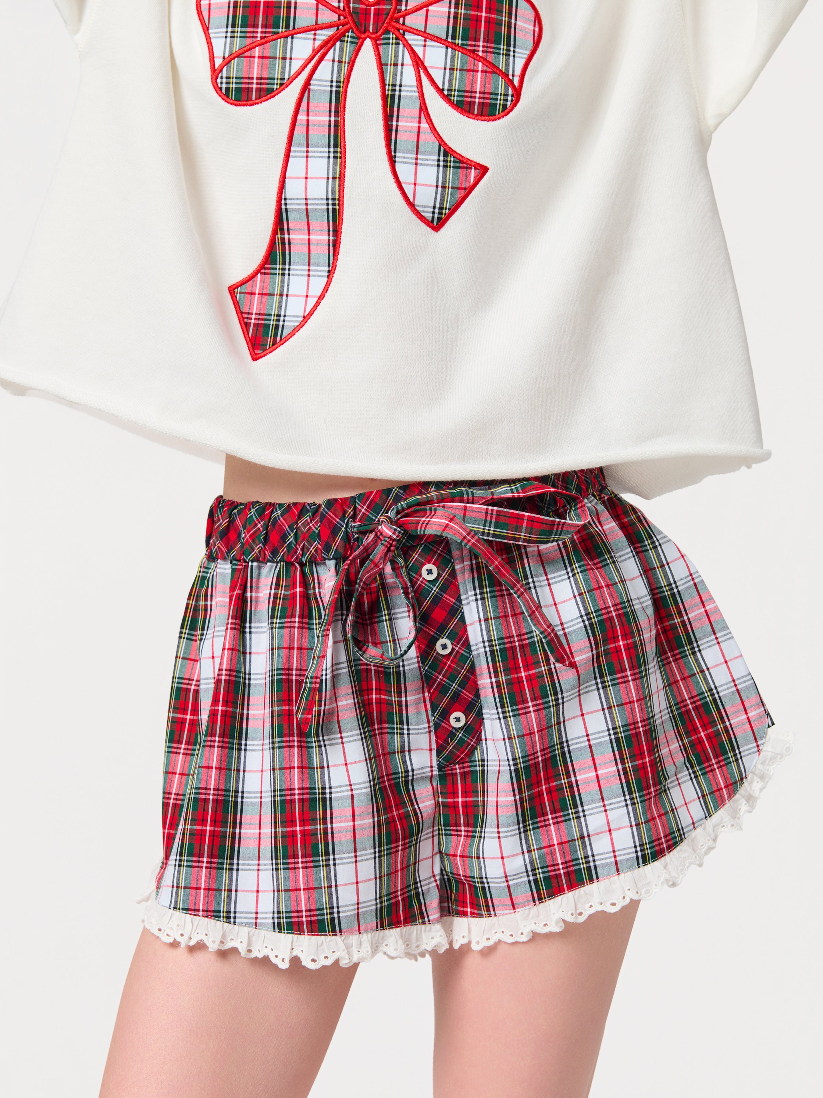 Shiraleah Tartan Boxer Short RED / EXTRA SMALL