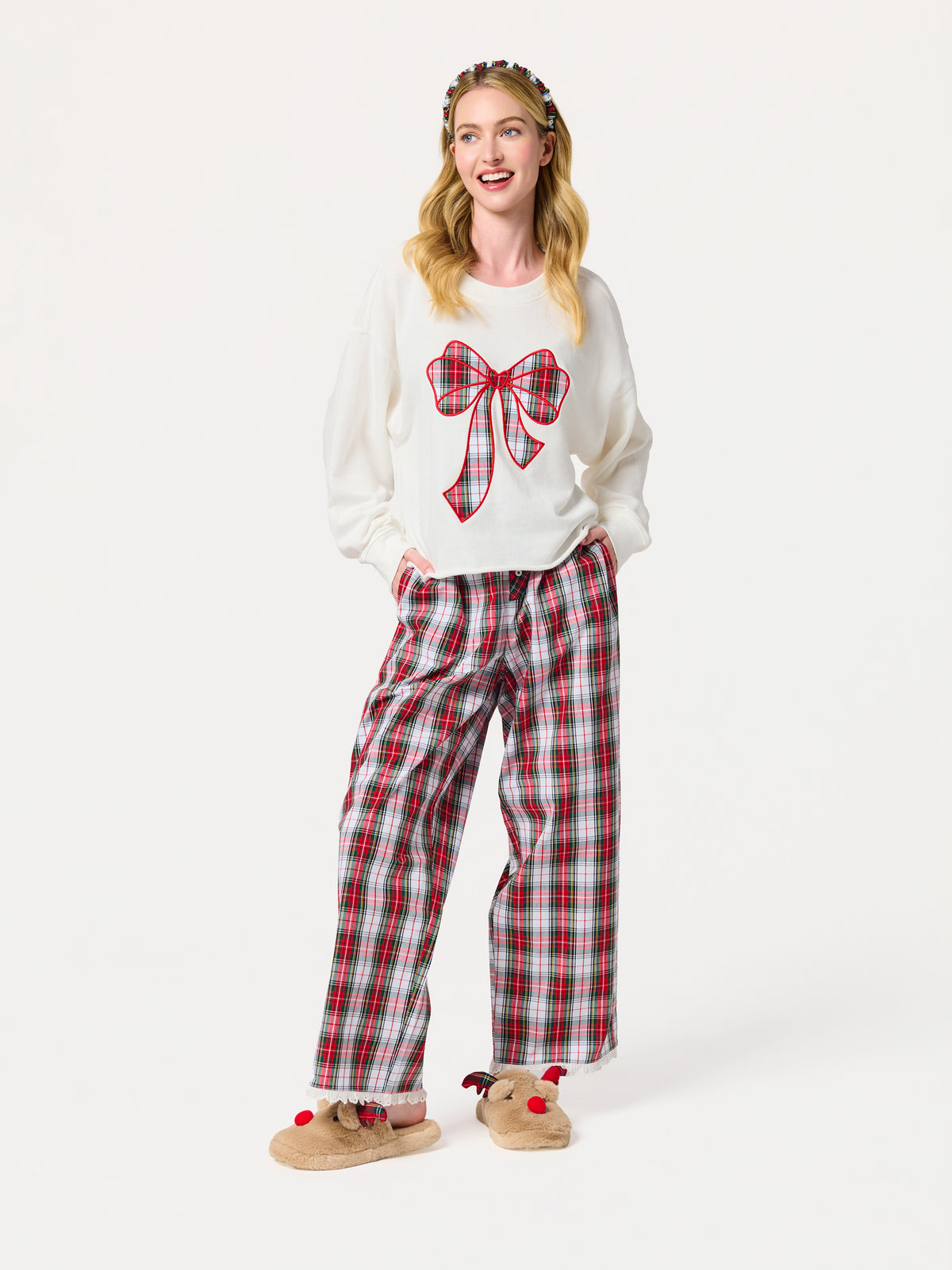 Shiraleah Tartan Boxer Pant RED / EXTRA SMALL