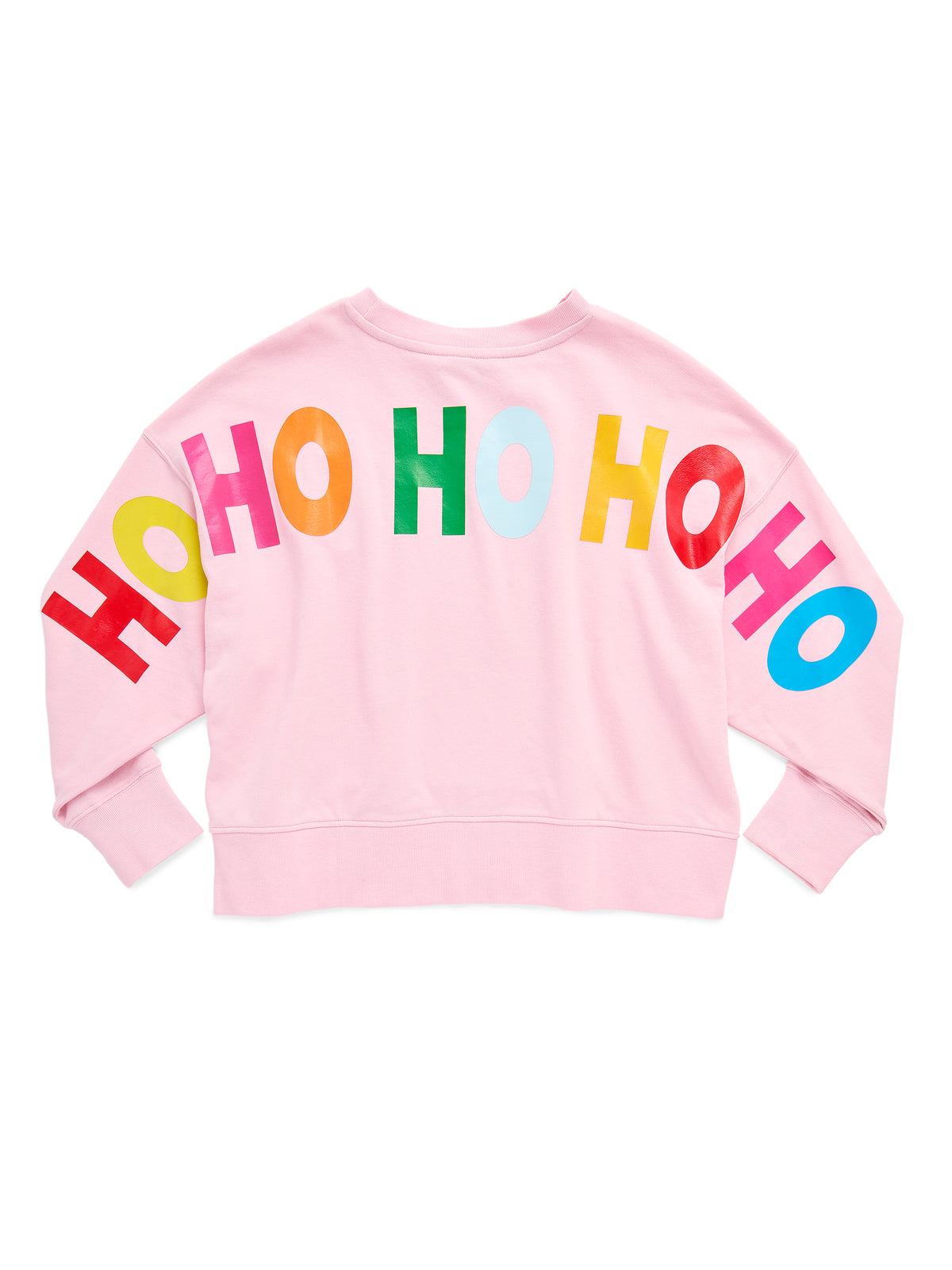 Shiraleah Santa/"Ho Ho Ho" Relaxed Sweatshirt BLUSH / EXTRA SMALL