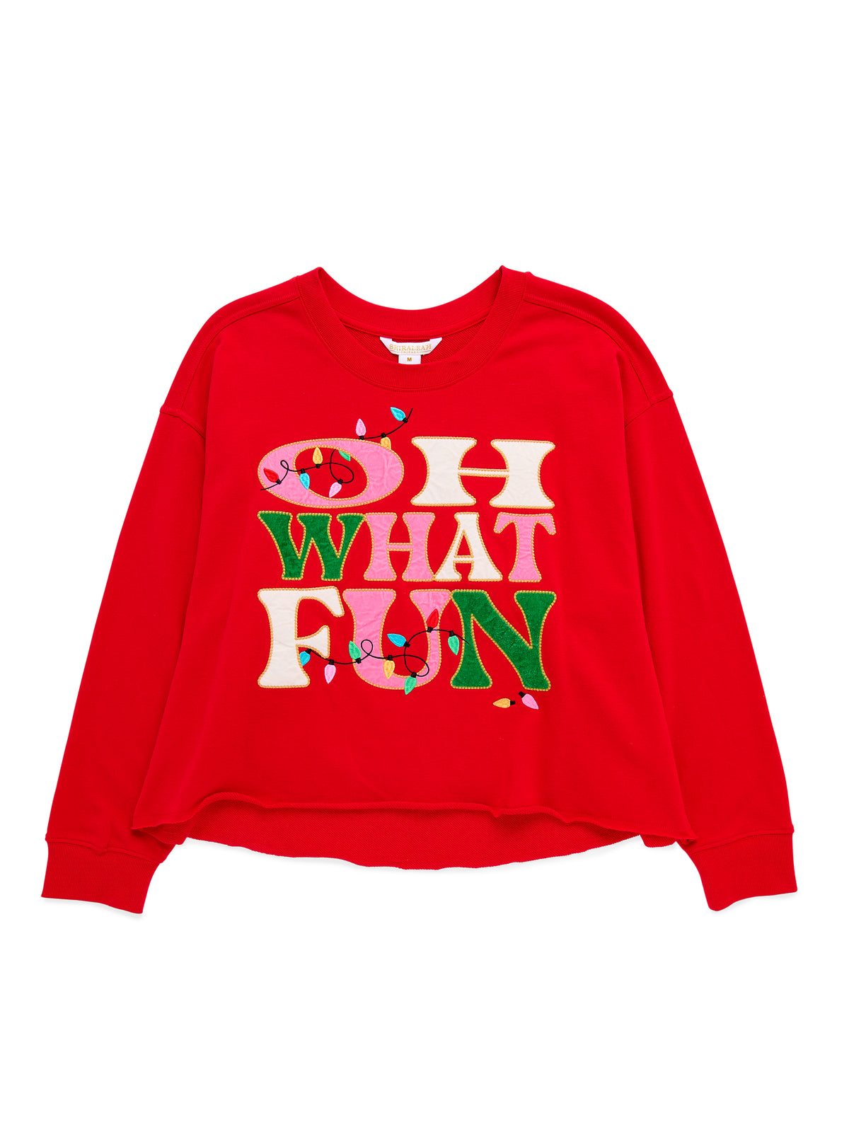 Shiraleah "Oh What Fun" Lounge Sweatshirt RED / EXTRA SMALL