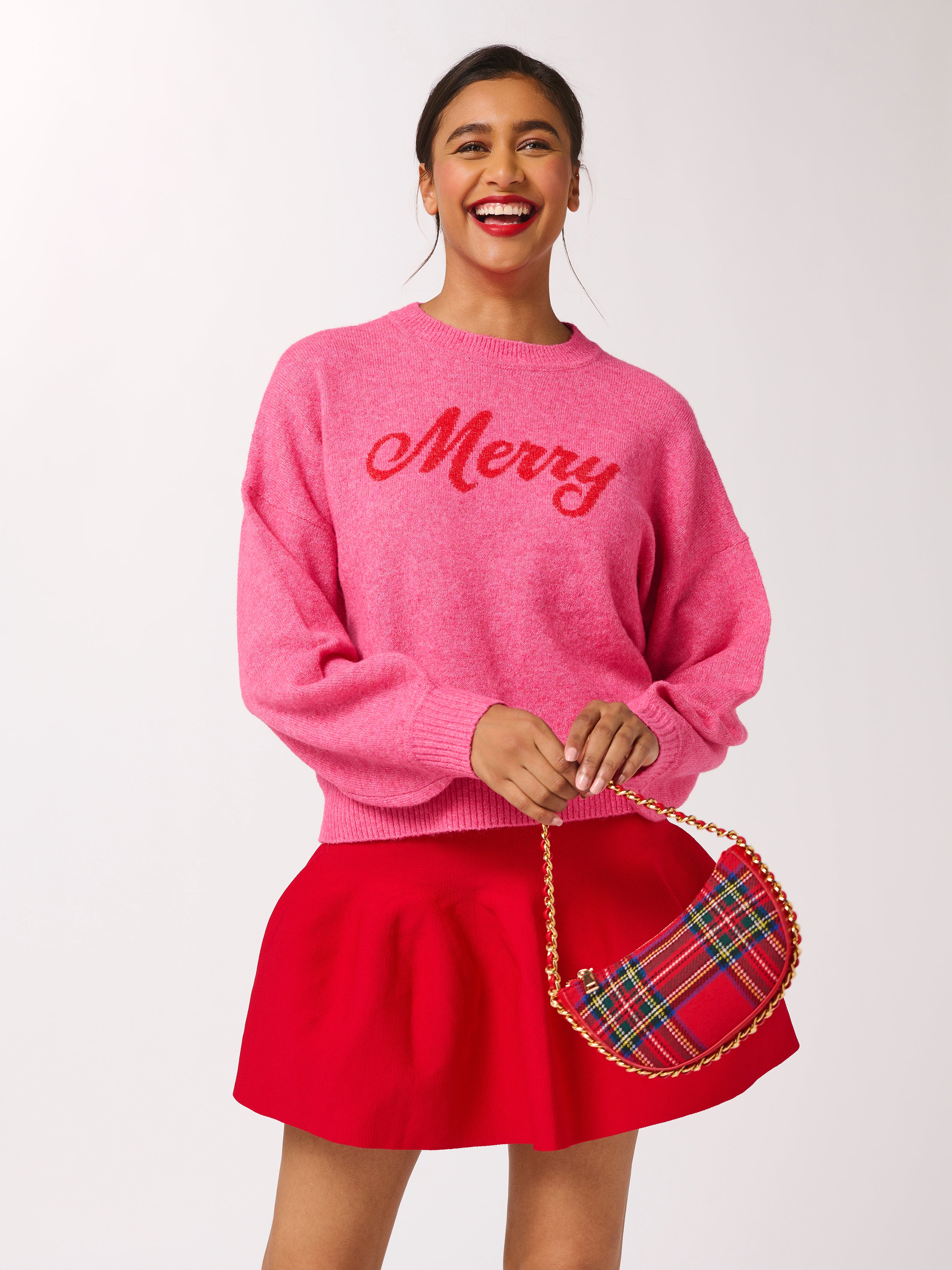 Shiraleah "Merry" Sweater, Pink SMALL