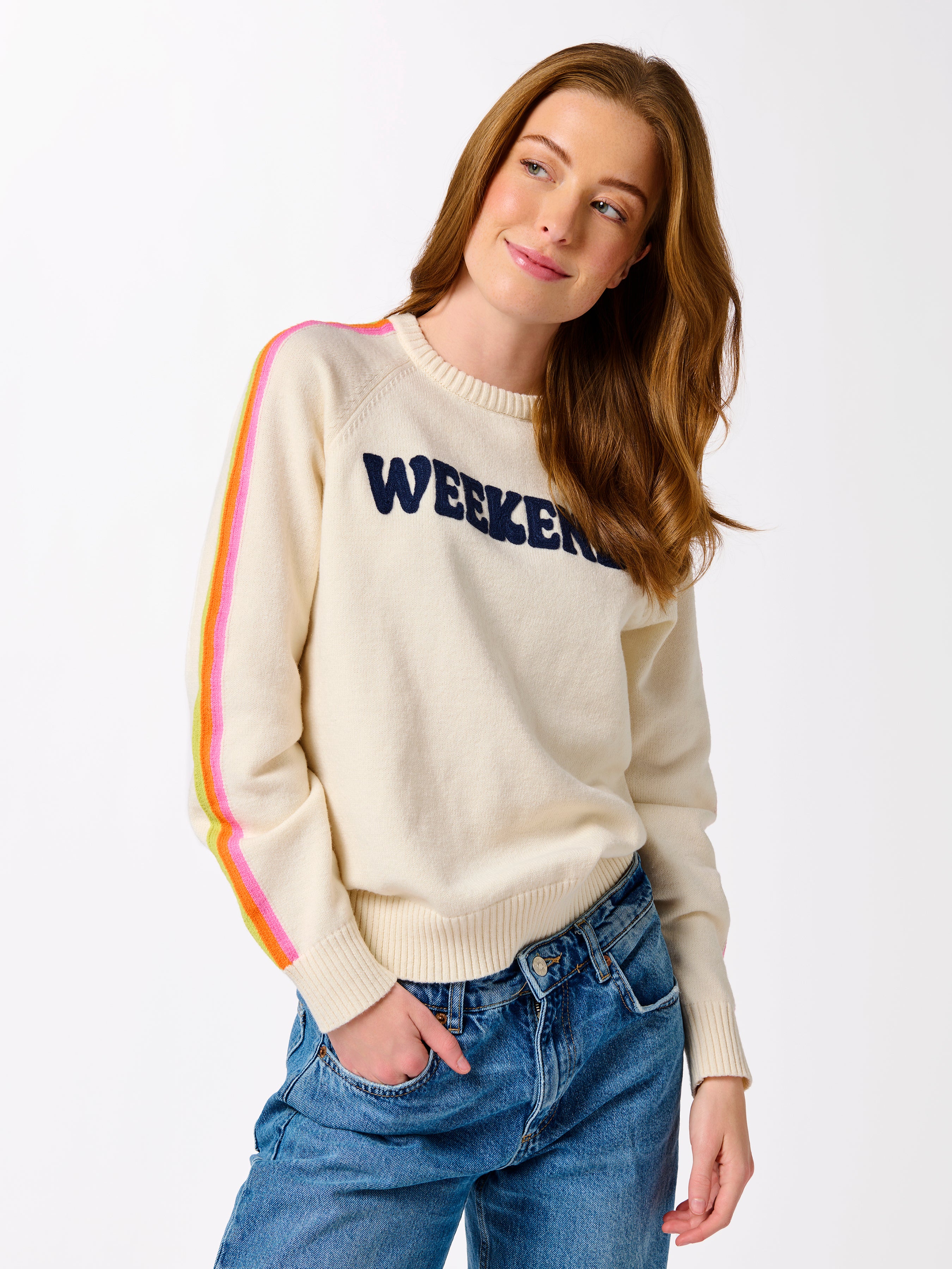 Shiraleah "Weekend" Sweater, Ivory
