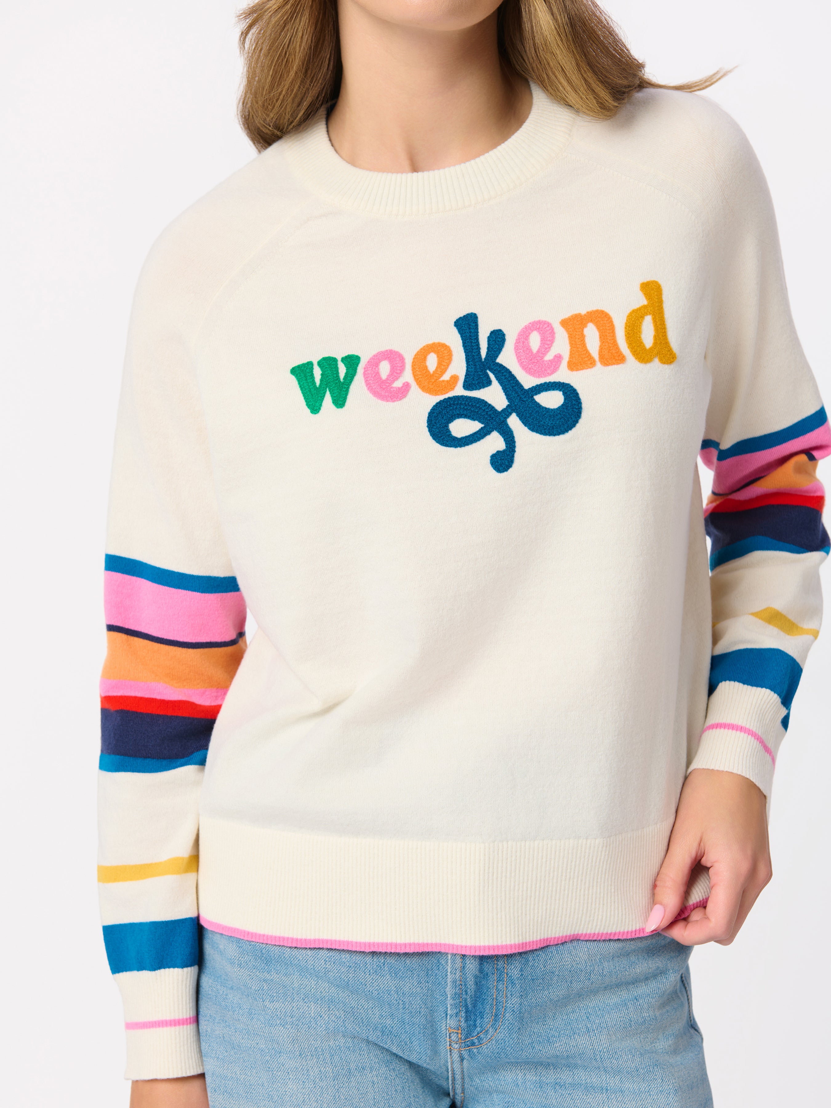 Shiraleah "Weekend" Lightweight Boxy Sweater IVORY / EXTRA SMALL