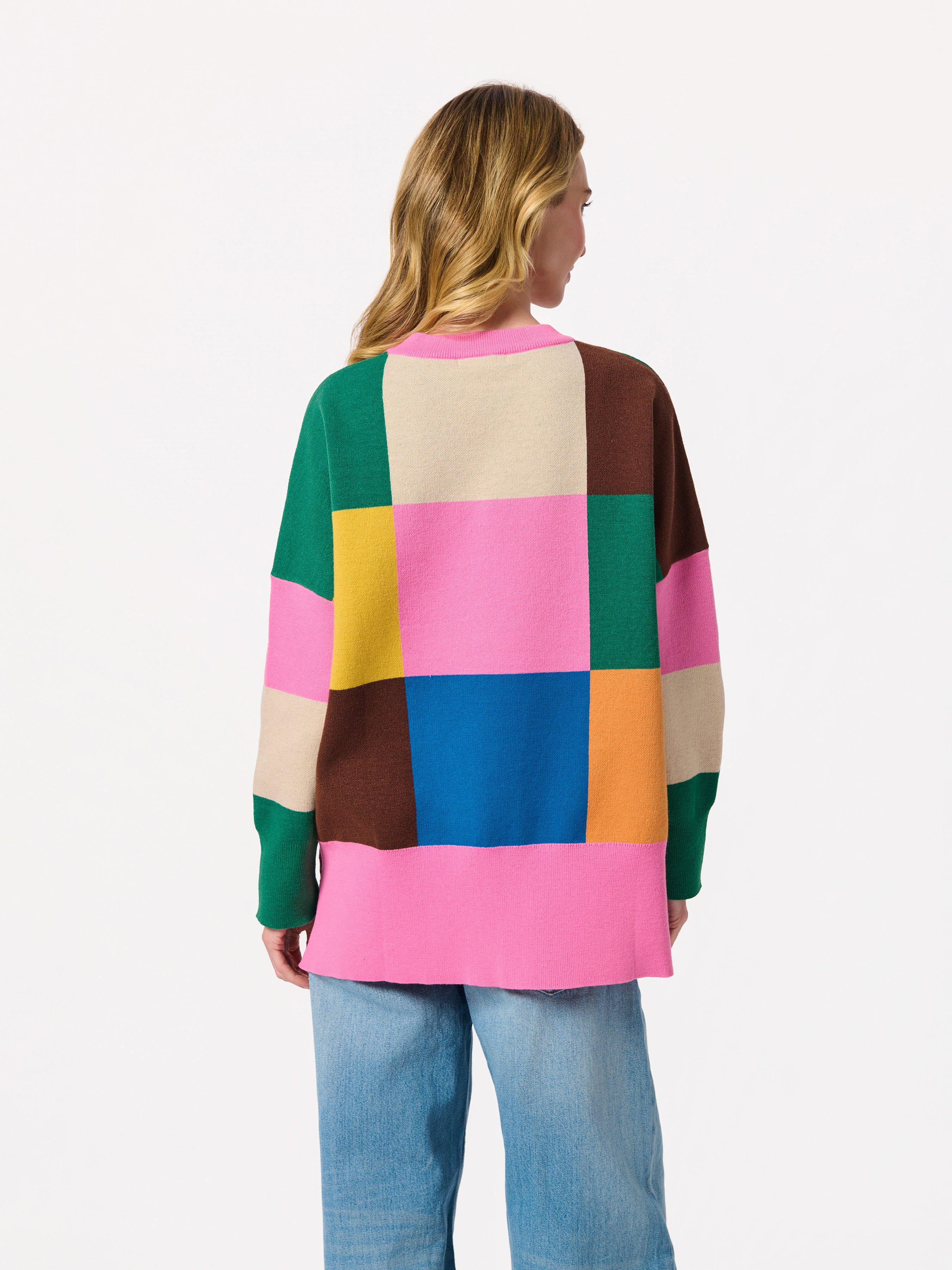 Shiraleah Color Block Loose Fit Sweater MULTI / EXTRA SMALL