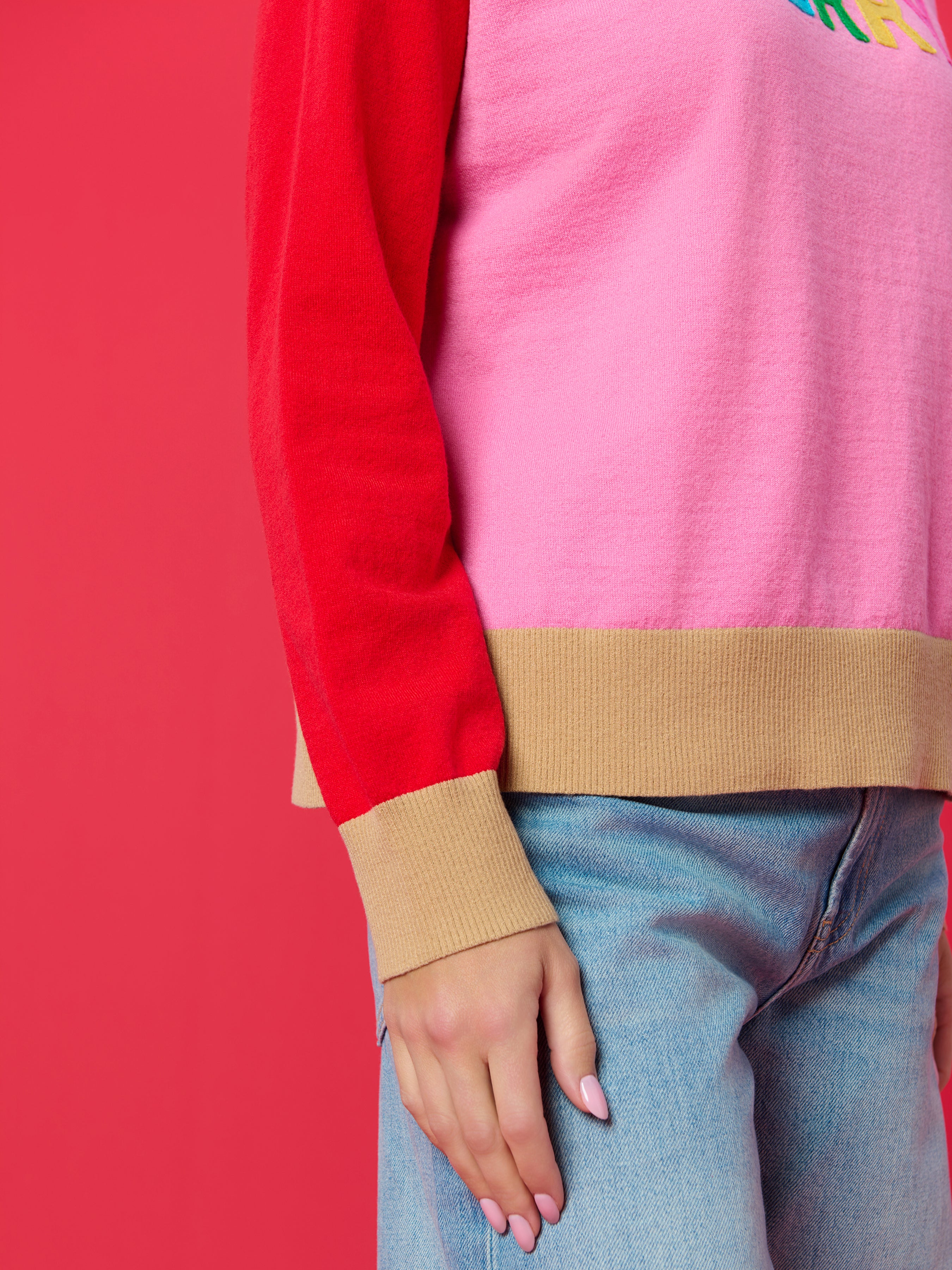 Shiraleah "Merry" Lightweight Boxy Sweater PINK / EXTRA SMALL