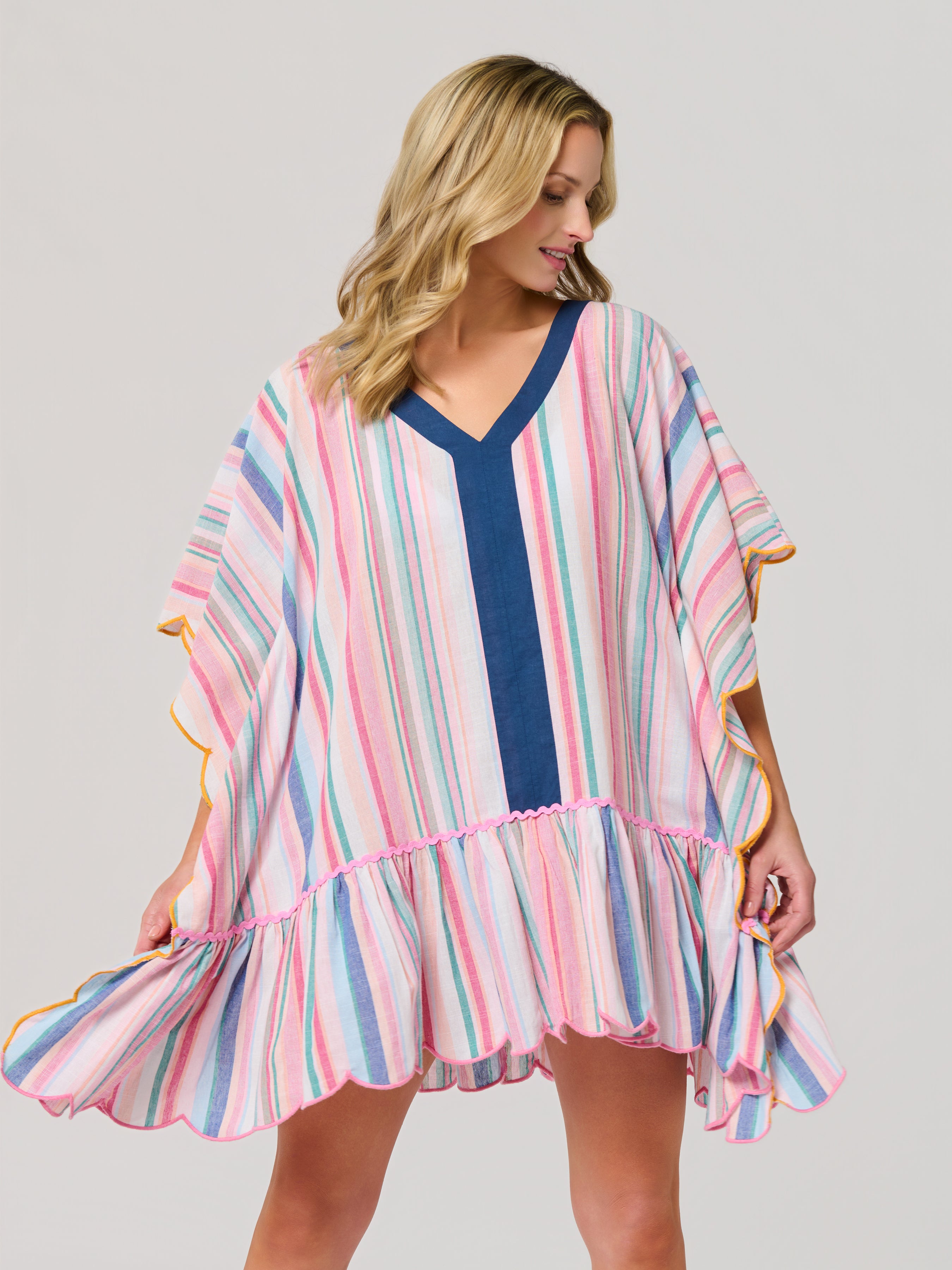 Shiraleah Rosalia Mini Caftan PINK