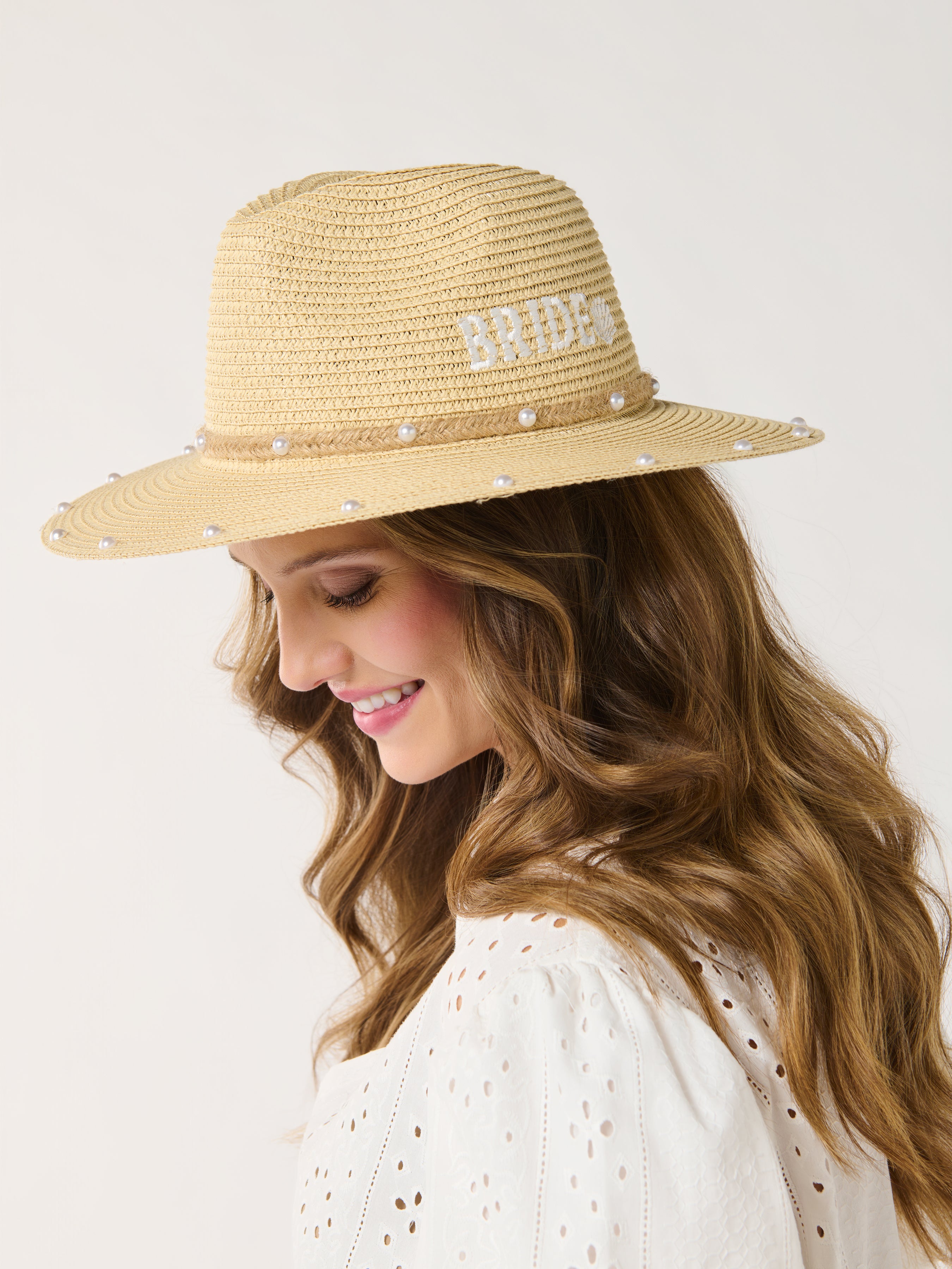 Shiraleah Seaside "Bride" Hat, Natural