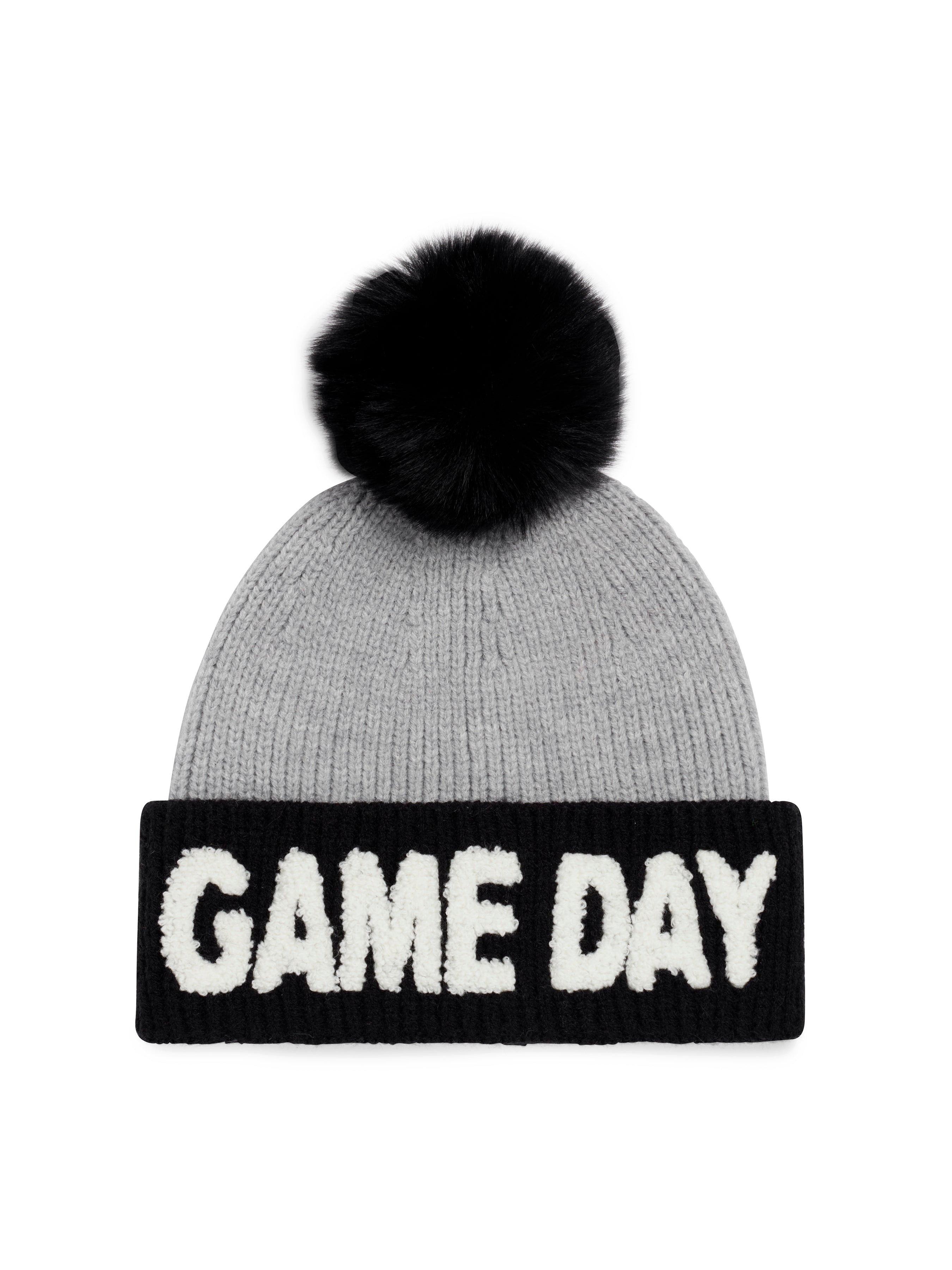 Shiraleah "Game Day" Two-Tone Beanie Grey