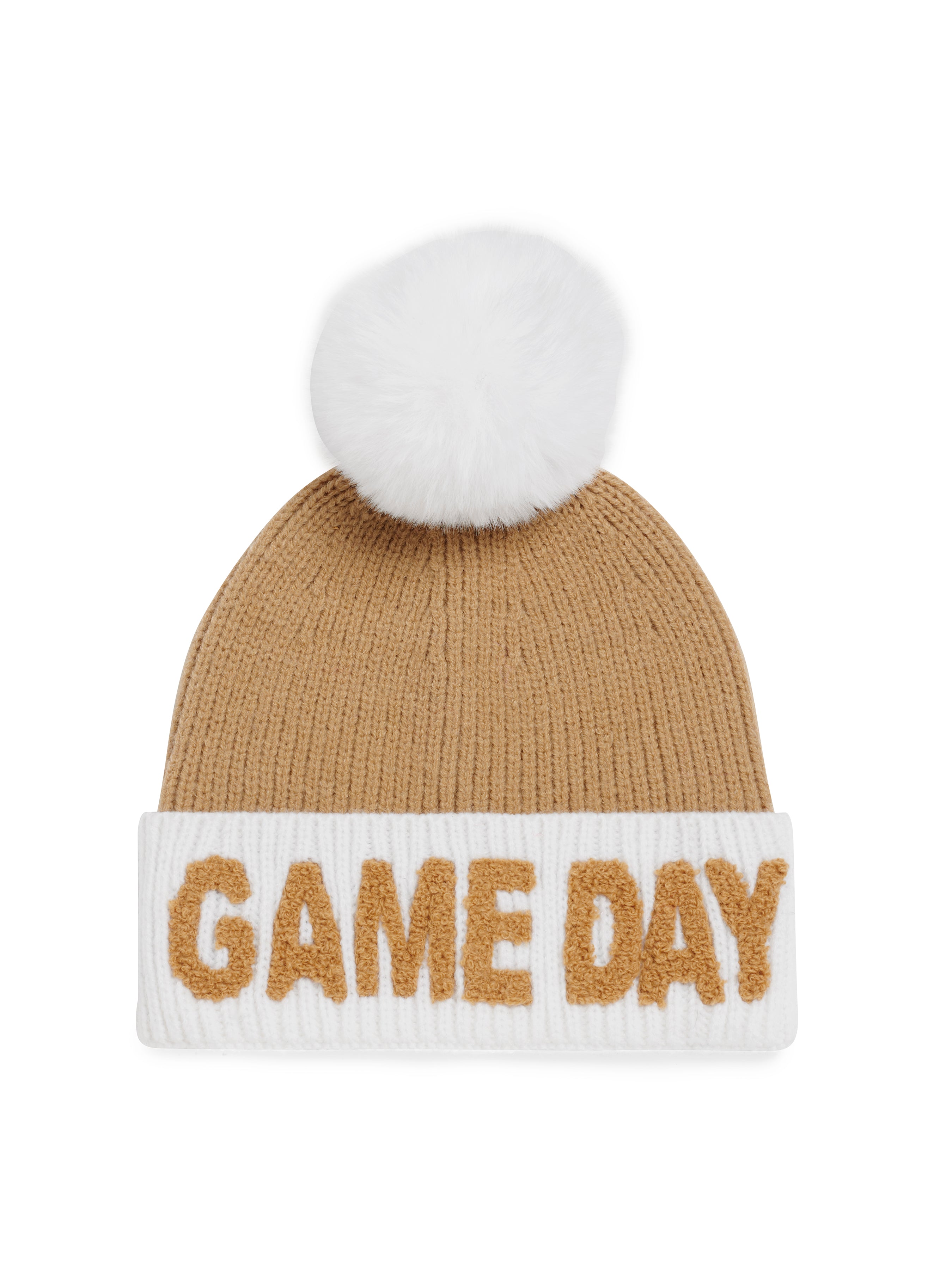Shiraleah "Game Day" Two-Tone Beanie Tan
