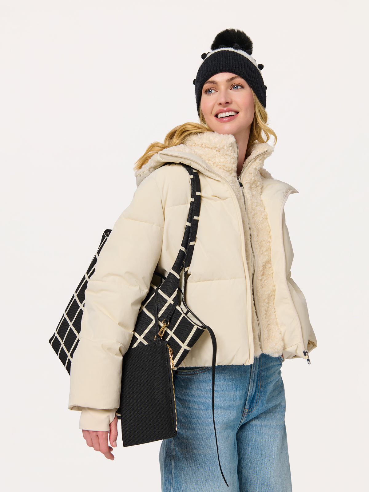 Shiraleah Jolly Pom Pom Beanie BLACK / OS