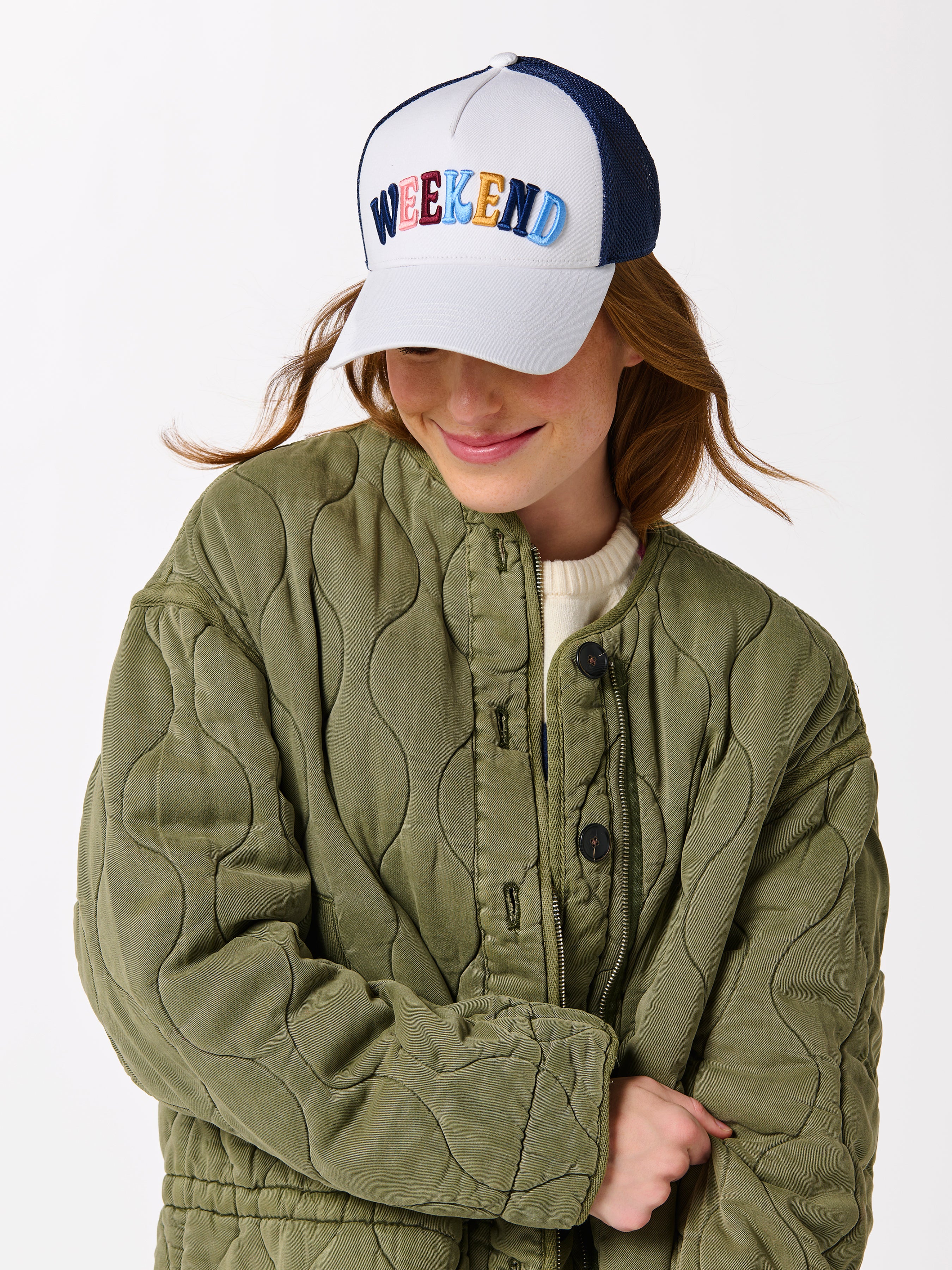 Shiraleah "Weekend" Trucker Hat, Ivory