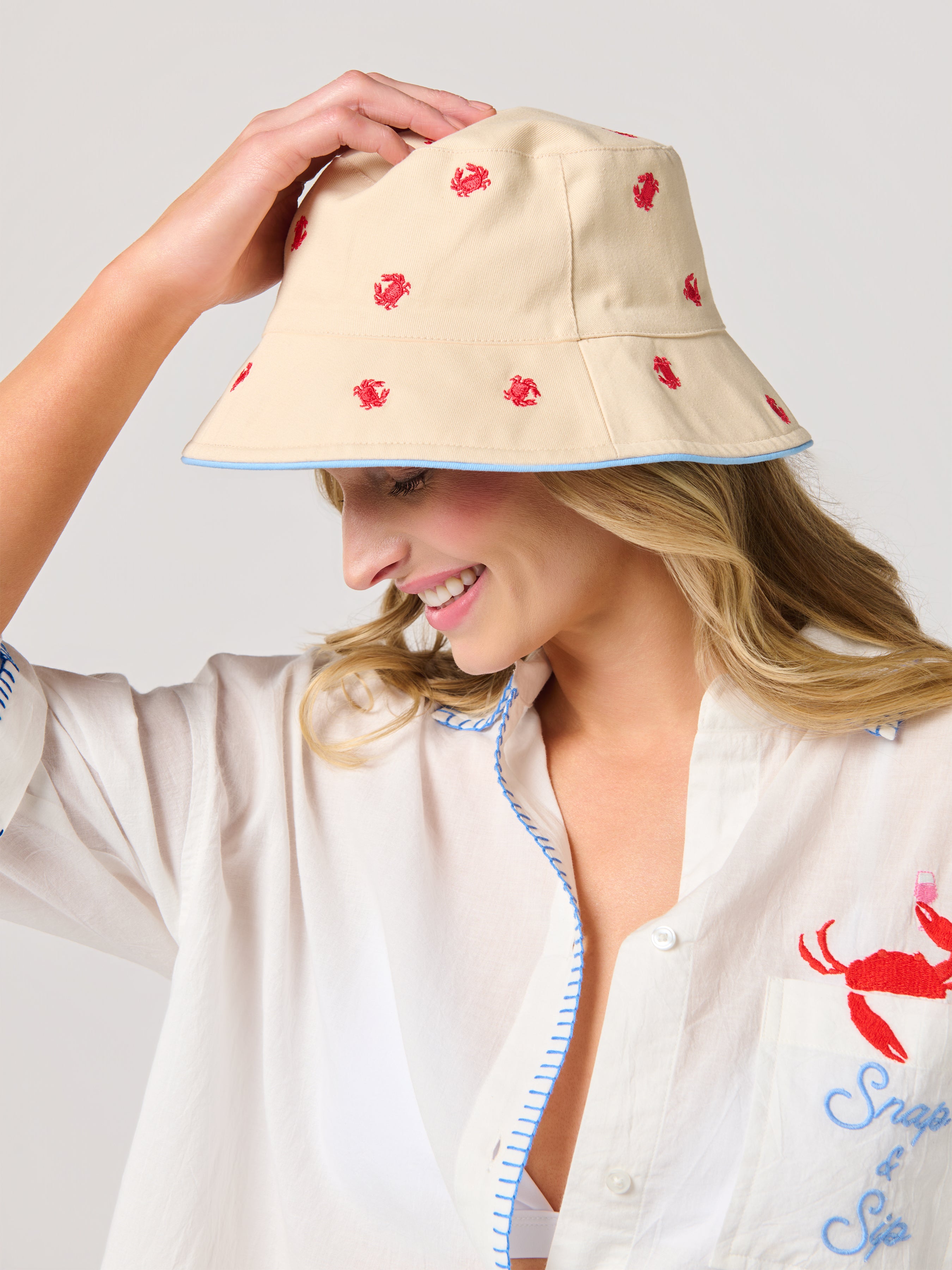 Shiraleah Lobster Reversible Bucket Hat, Multi