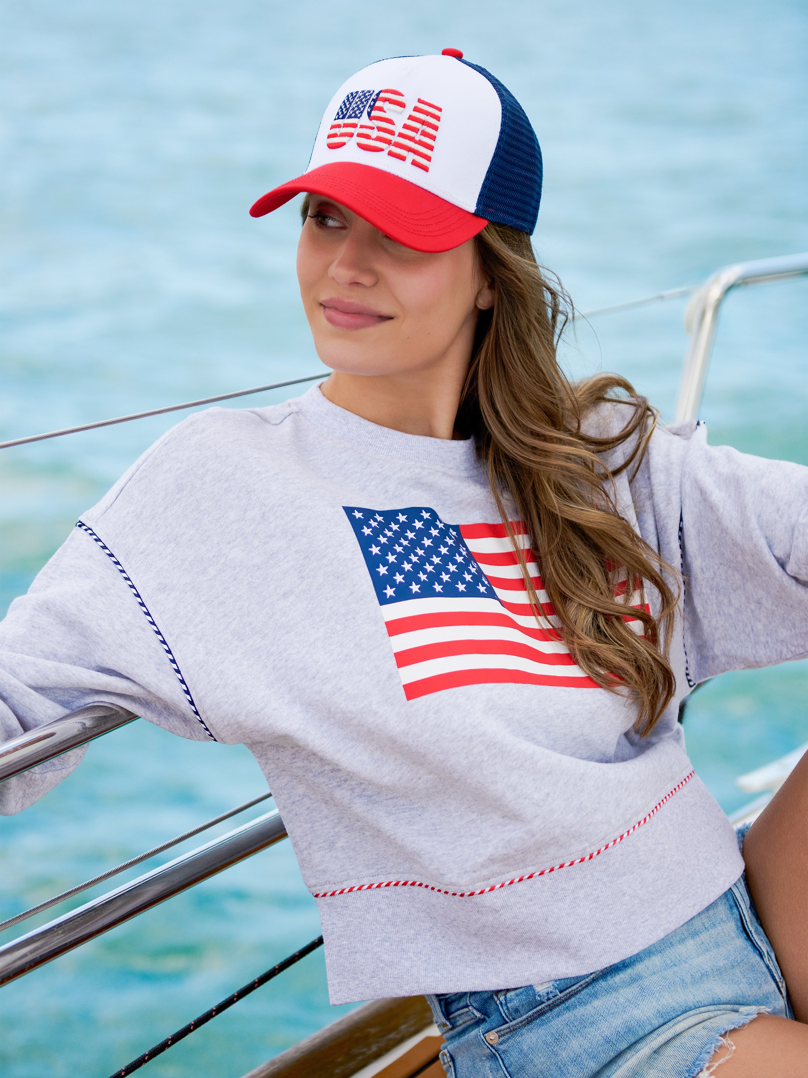 Shiraleah "USA" Trucker Hat, Multi