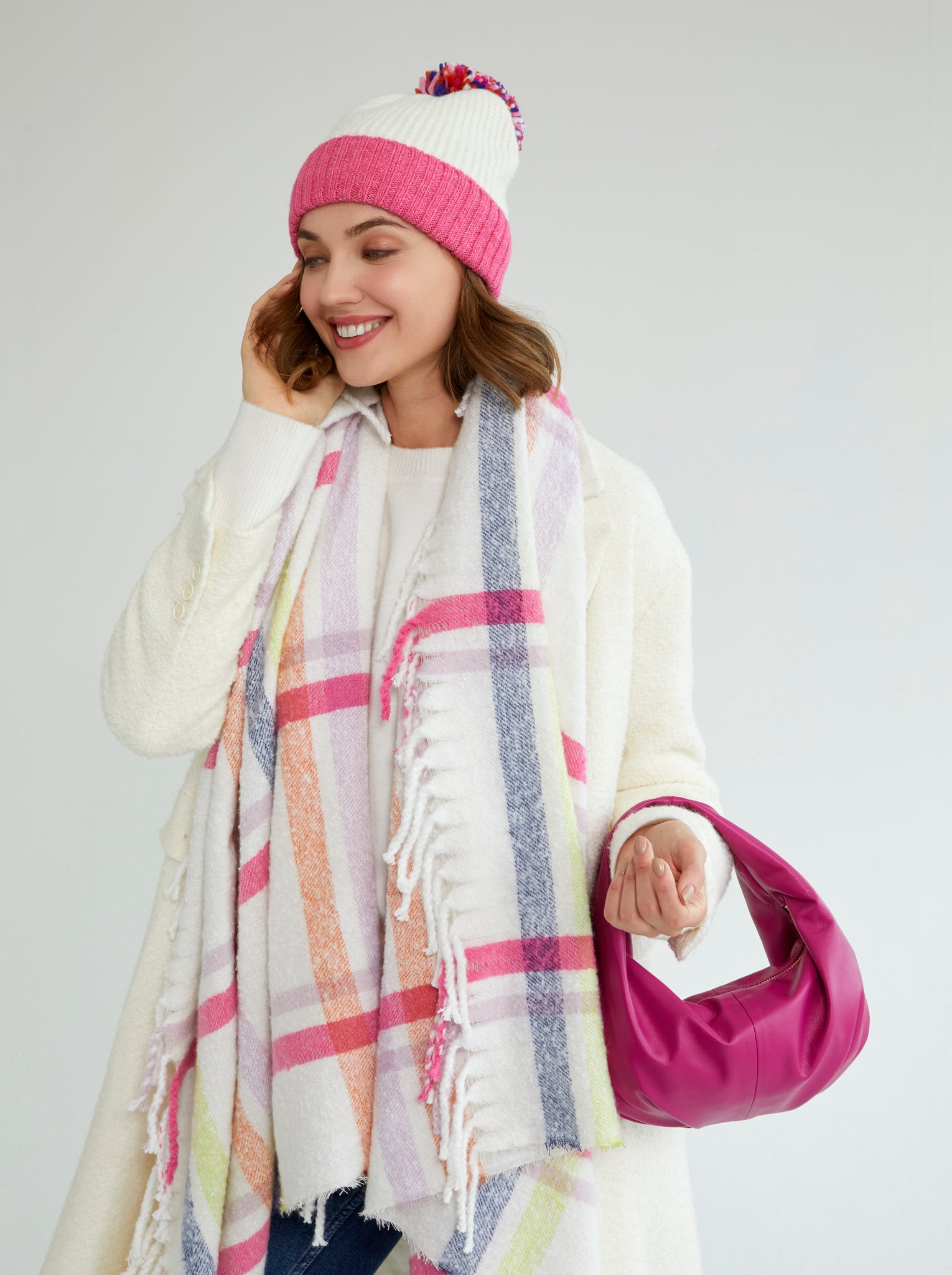 Shiraleah Milano Mini Hobo, Magenta - FINAL SALE ONLY