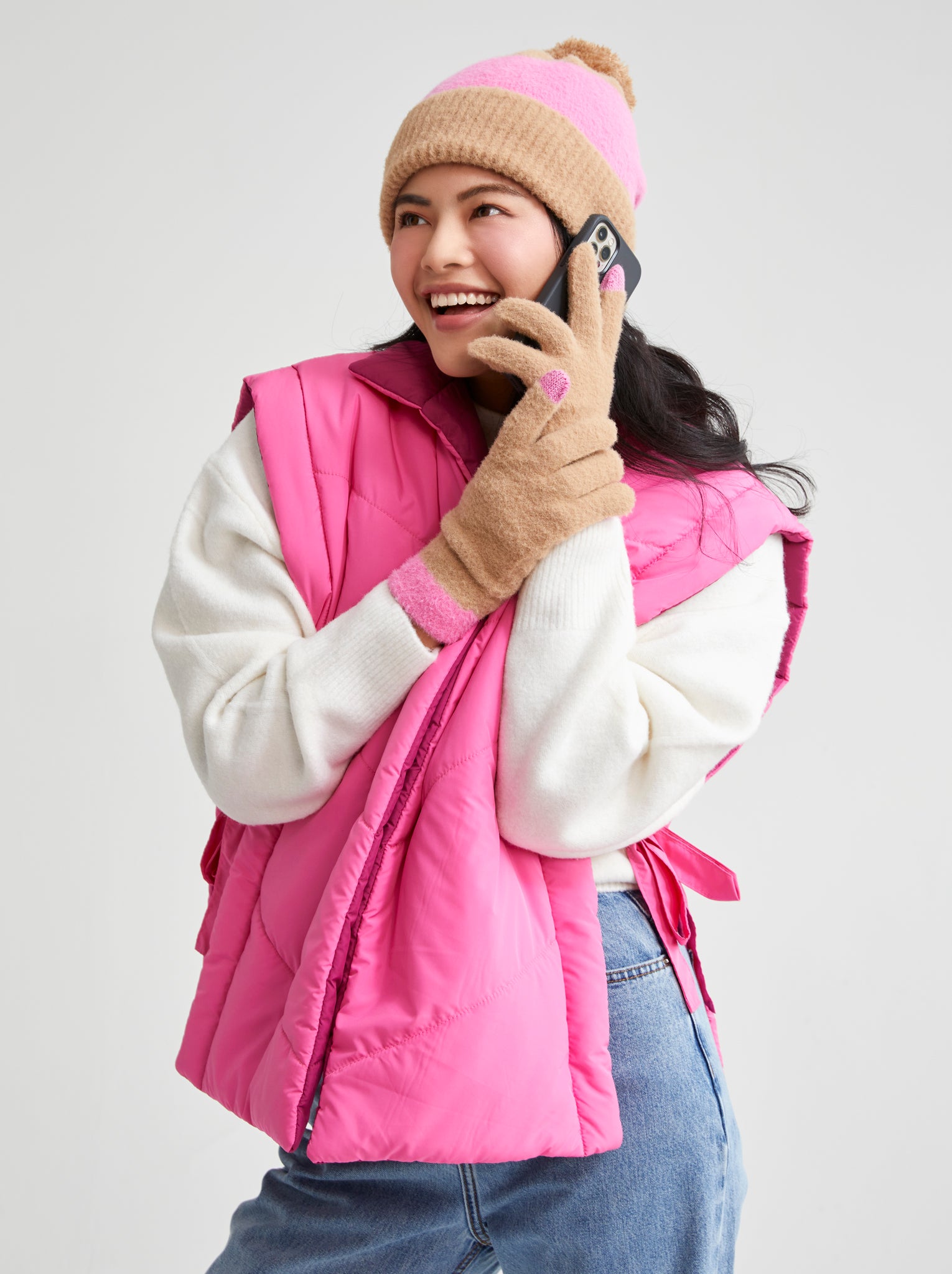 Shiraleah Petra Reversible Vest, Pink