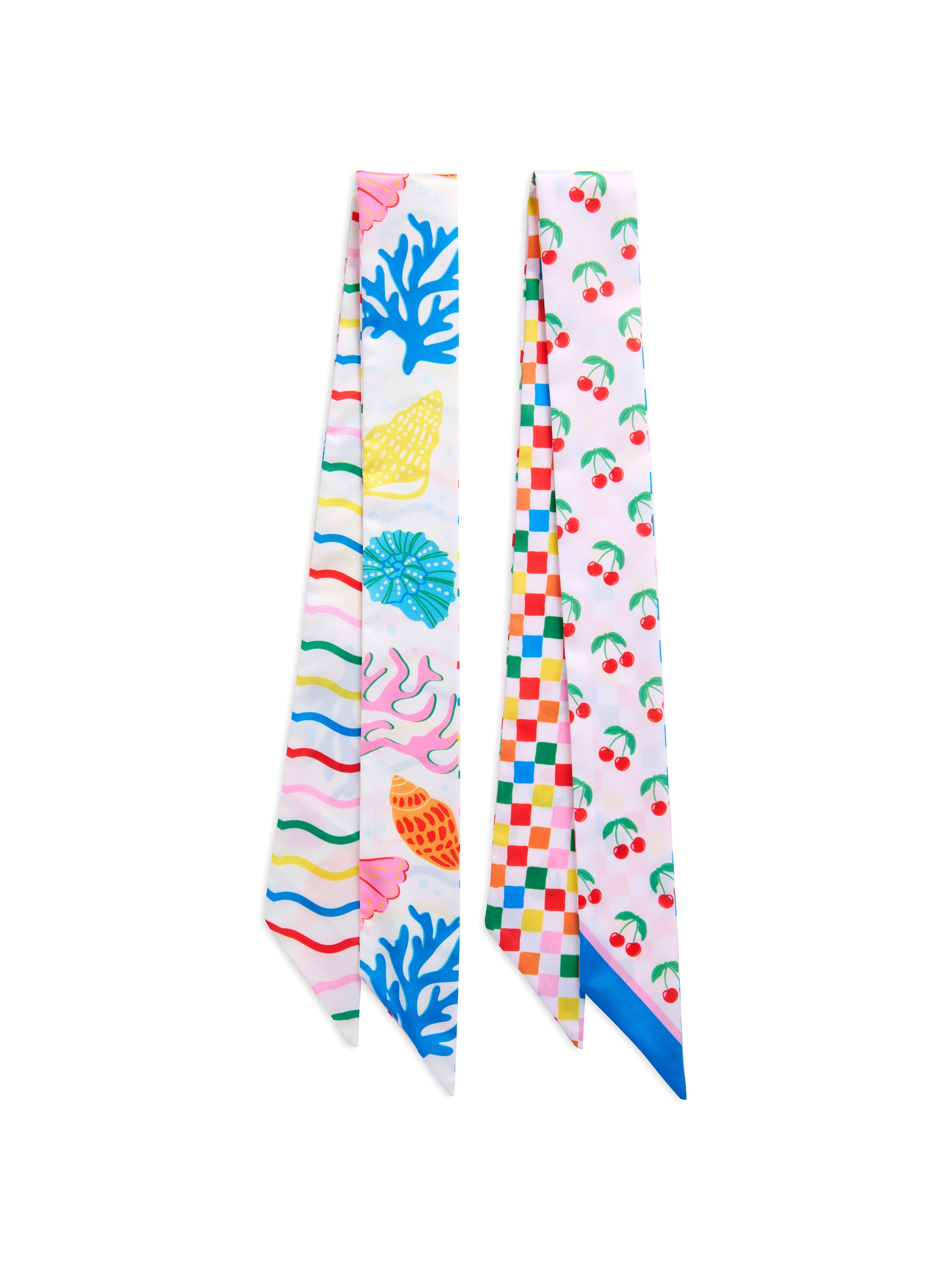 Shiraleah Assorted Set of 2 Tropical Lobster Twilly Scarf, Multi