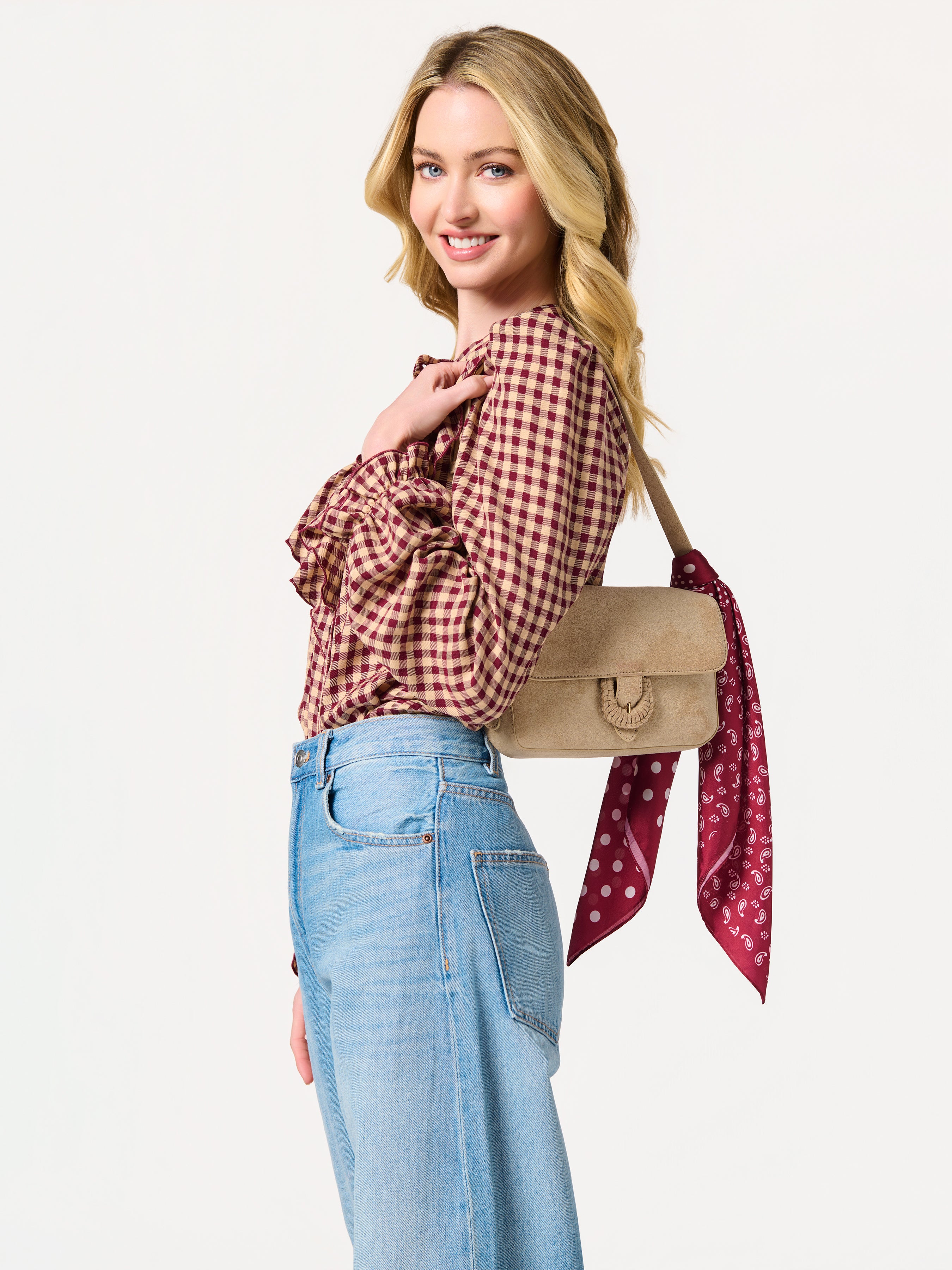 Shiraleah Paisley Square Scarf WINE / OS