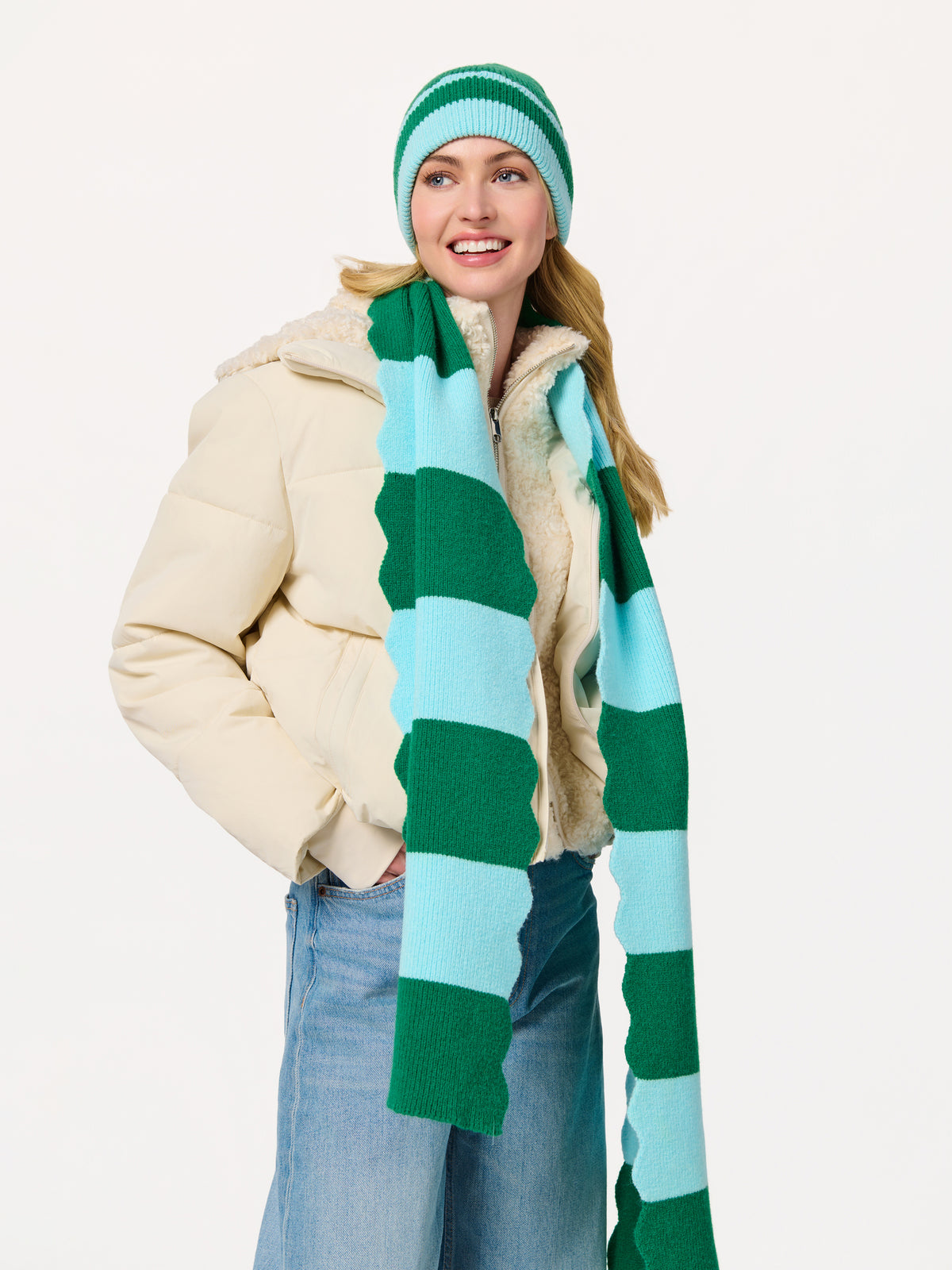 Shiraleah Scala Striped Scarf SKY / OS