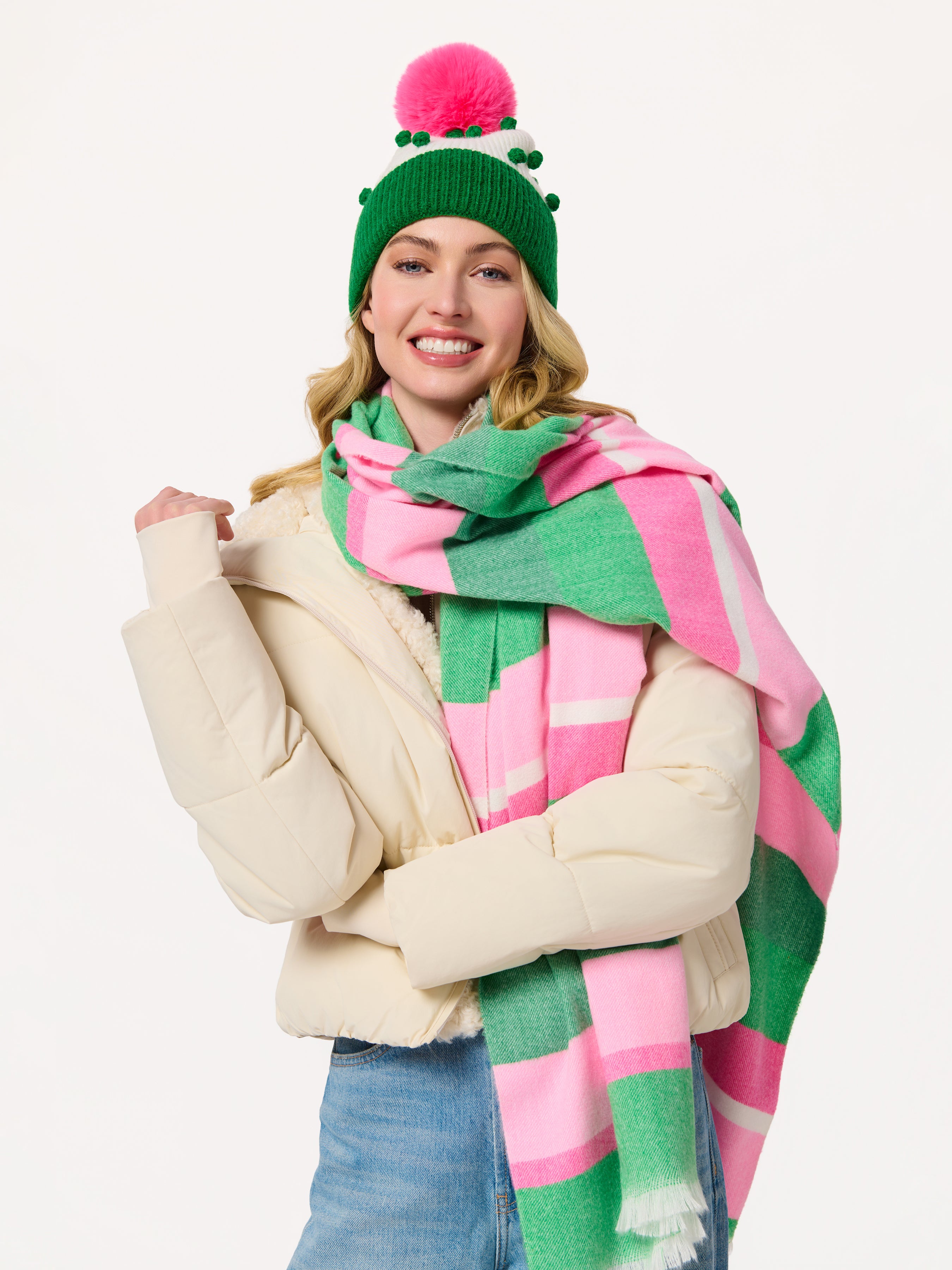 Shiraleah Kayla Scarf GREEN / OS