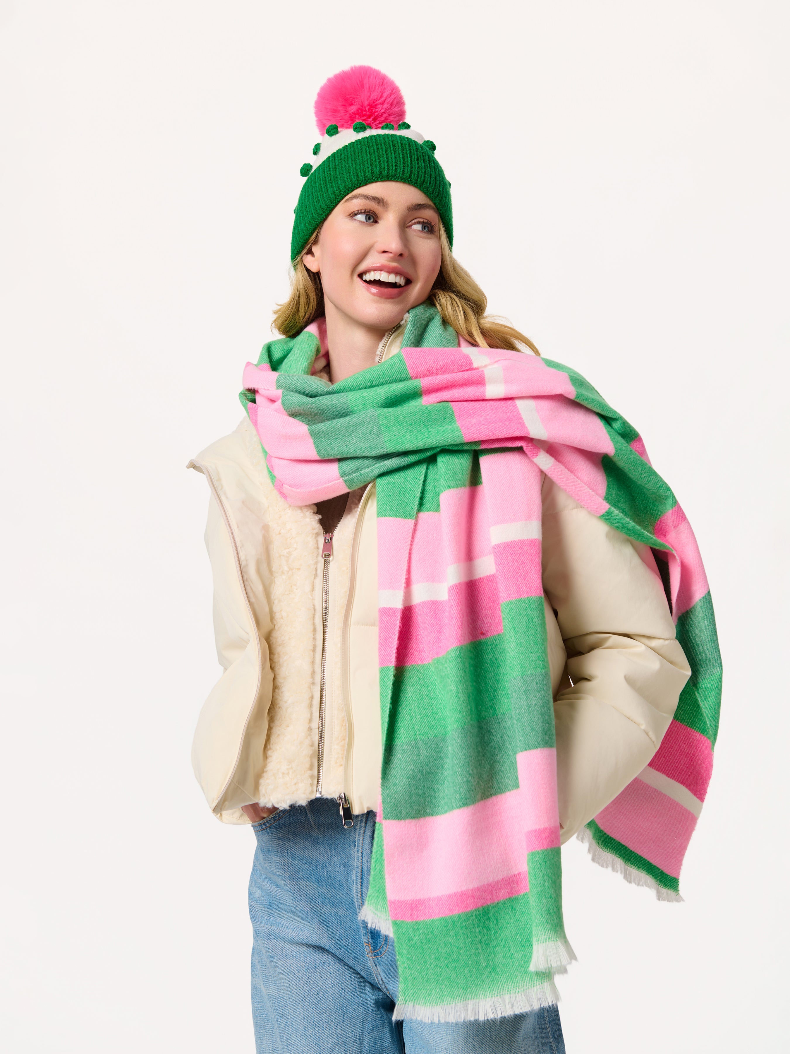 Shiraleah Kayla Scarf GREEN / OS