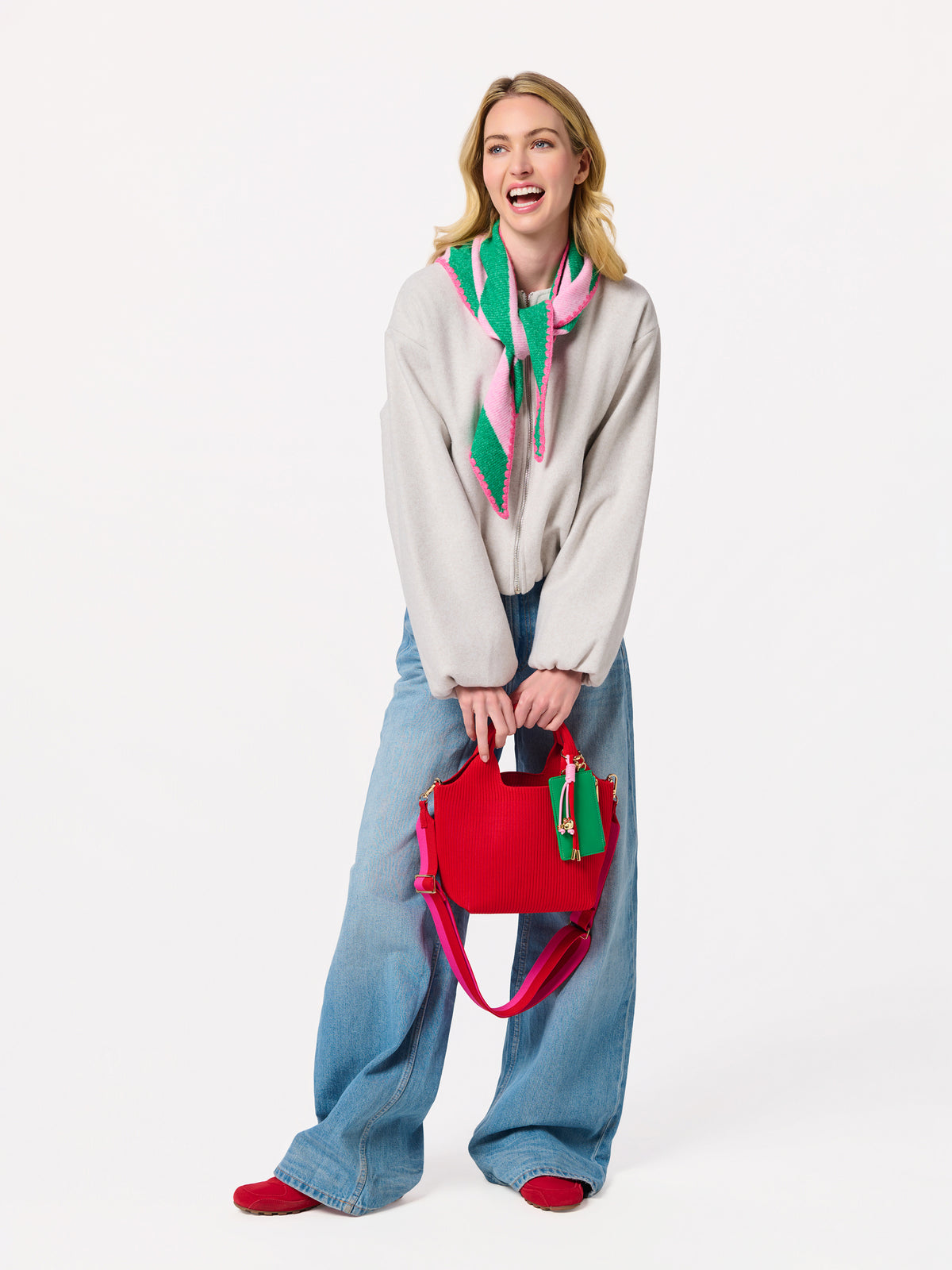 Shiraleah Joy Small Triangle Scarf GREEN / OS
