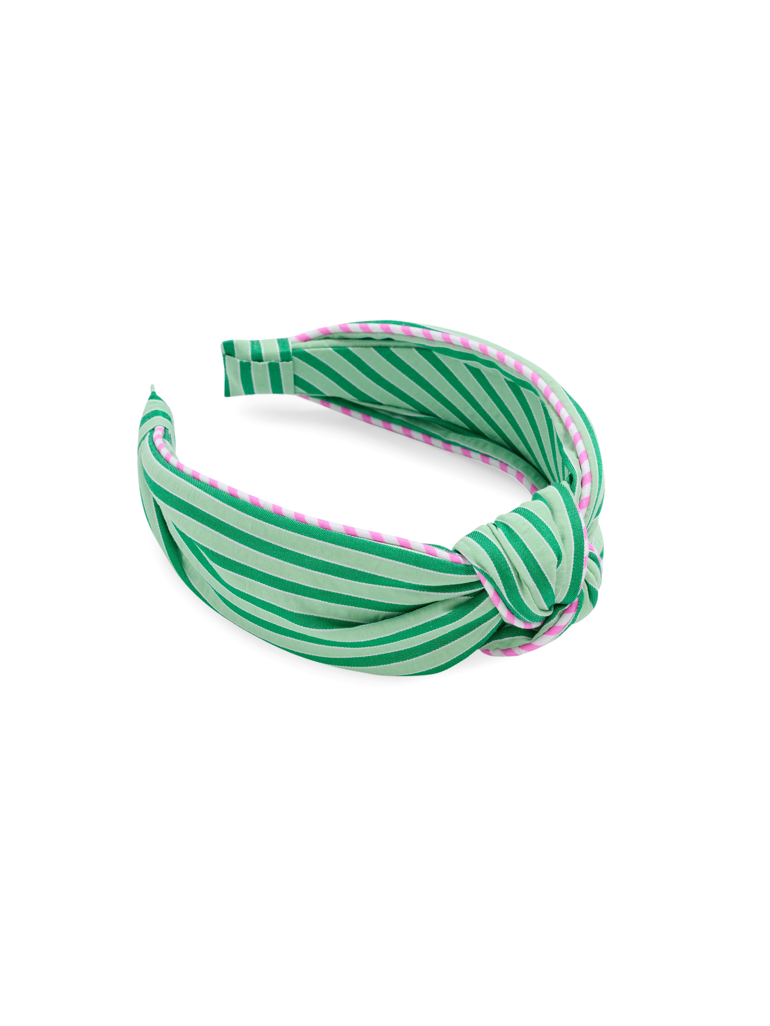 Shiraleah Stripe Knotted Headband GREEN
