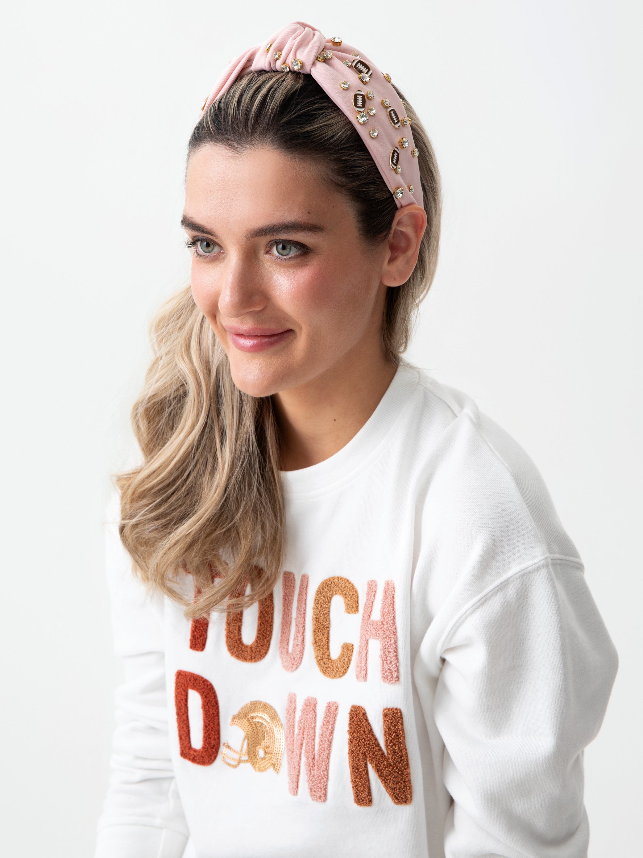 Shiraleah Game Day Charms Knotted Headband BLUSH