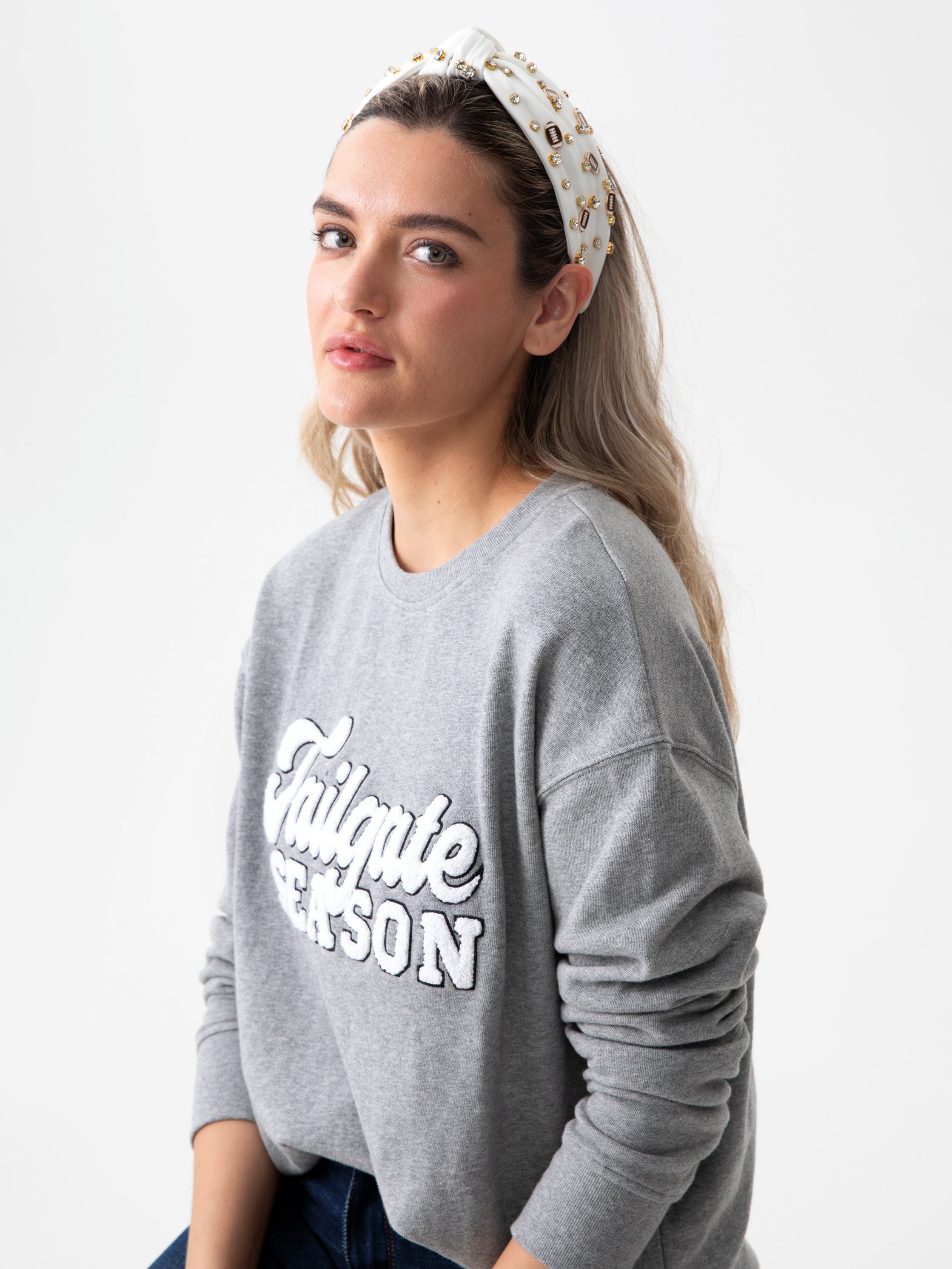 Shiraleah Game Day Charms Knotted Headband IVORY
