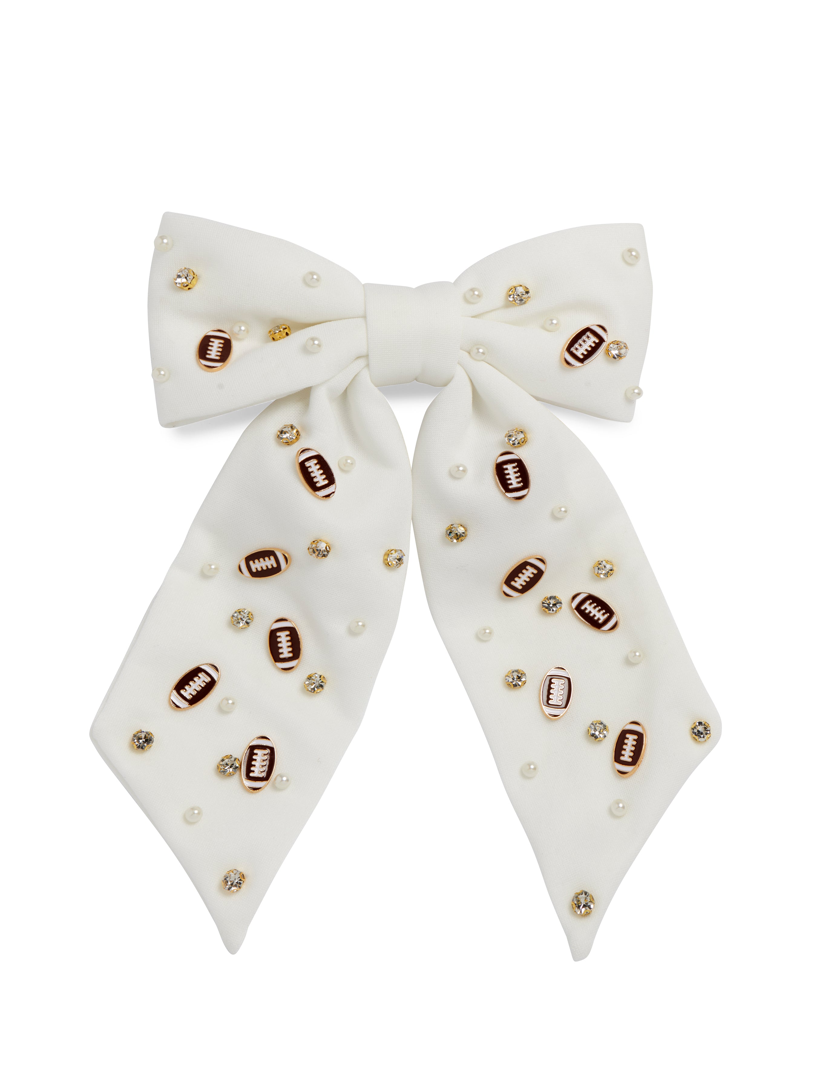 Shiraleah Game Day Charms Bow Clip Ivory