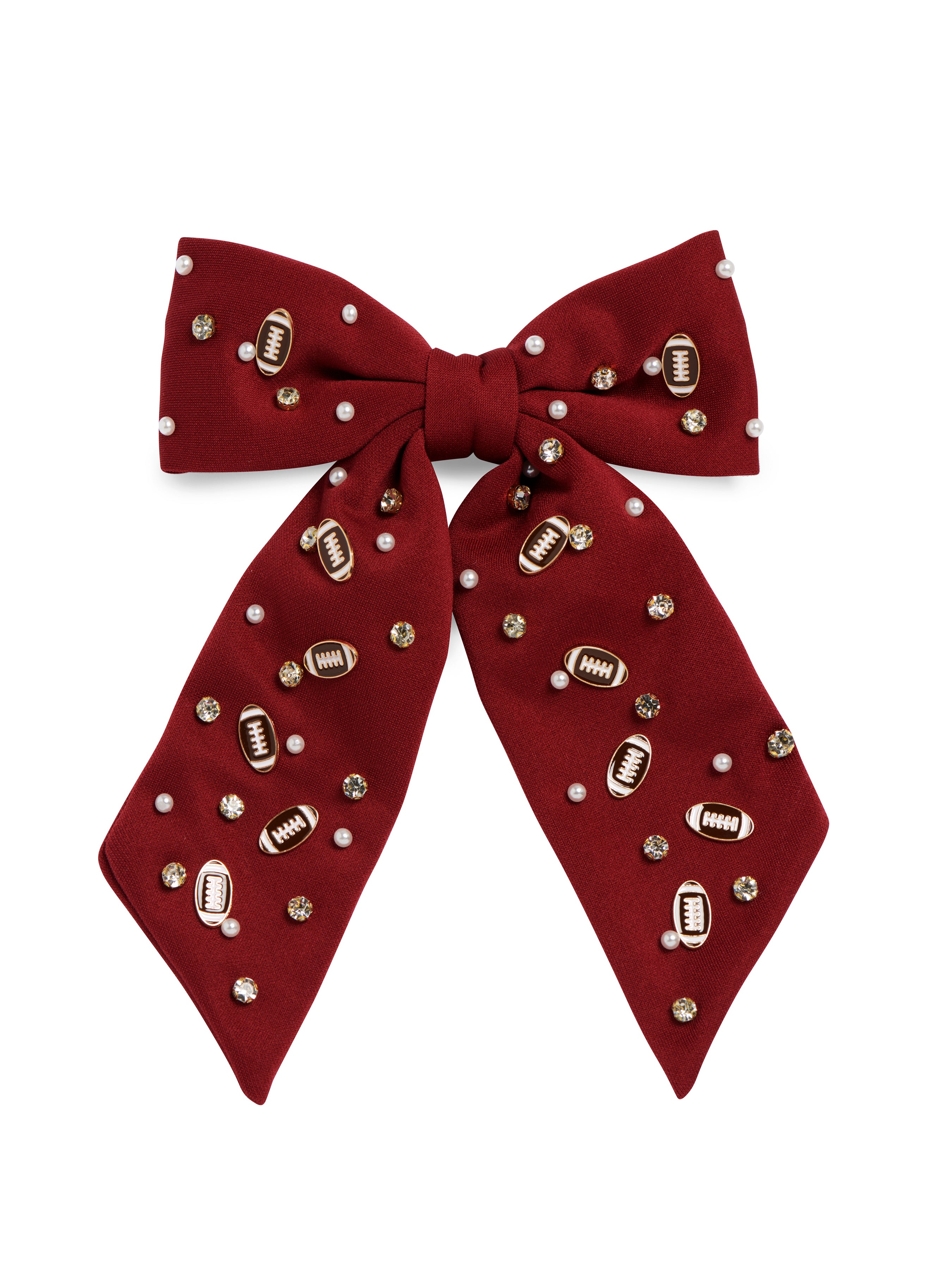 Shiraleah Game Day Charms Bow Clip Maroon