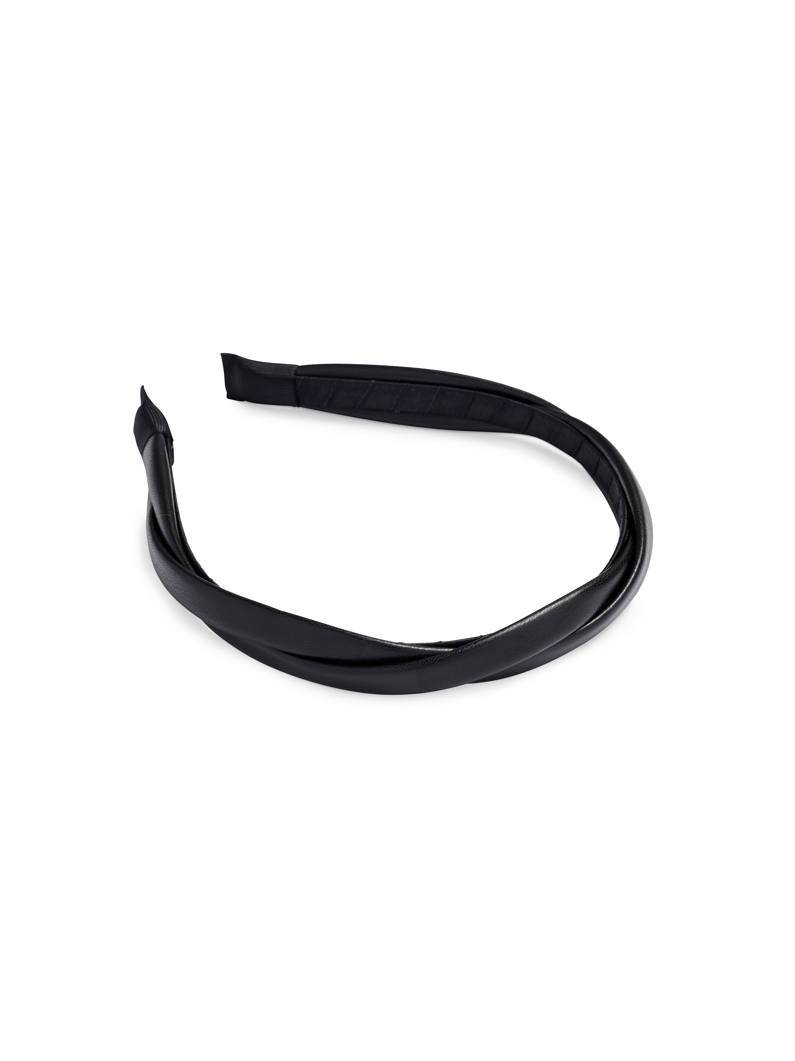 Shiraleah Faux Leather Twist Headband BLACK