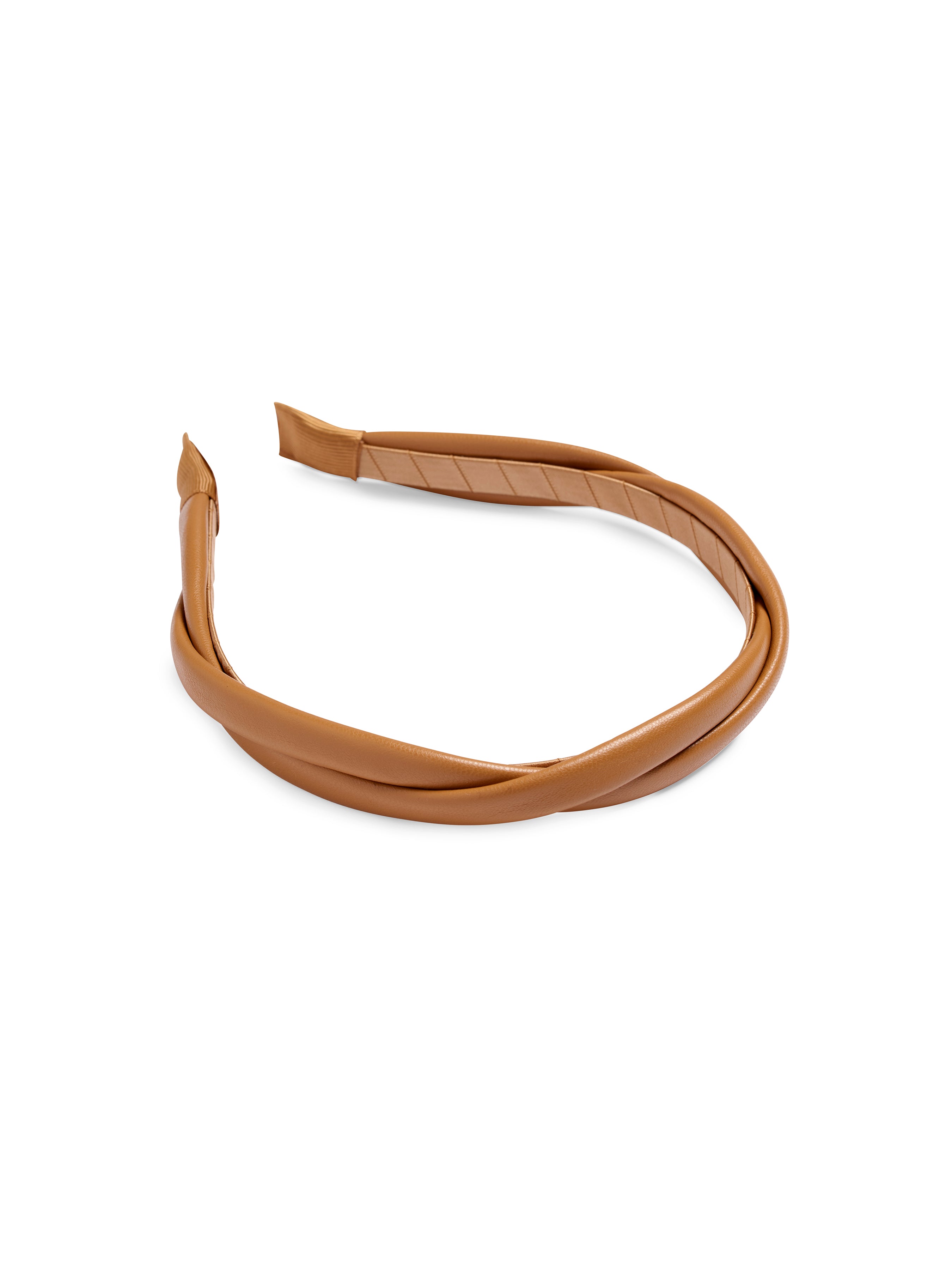 Shiraleah Faux Leather Twist Headband TAN