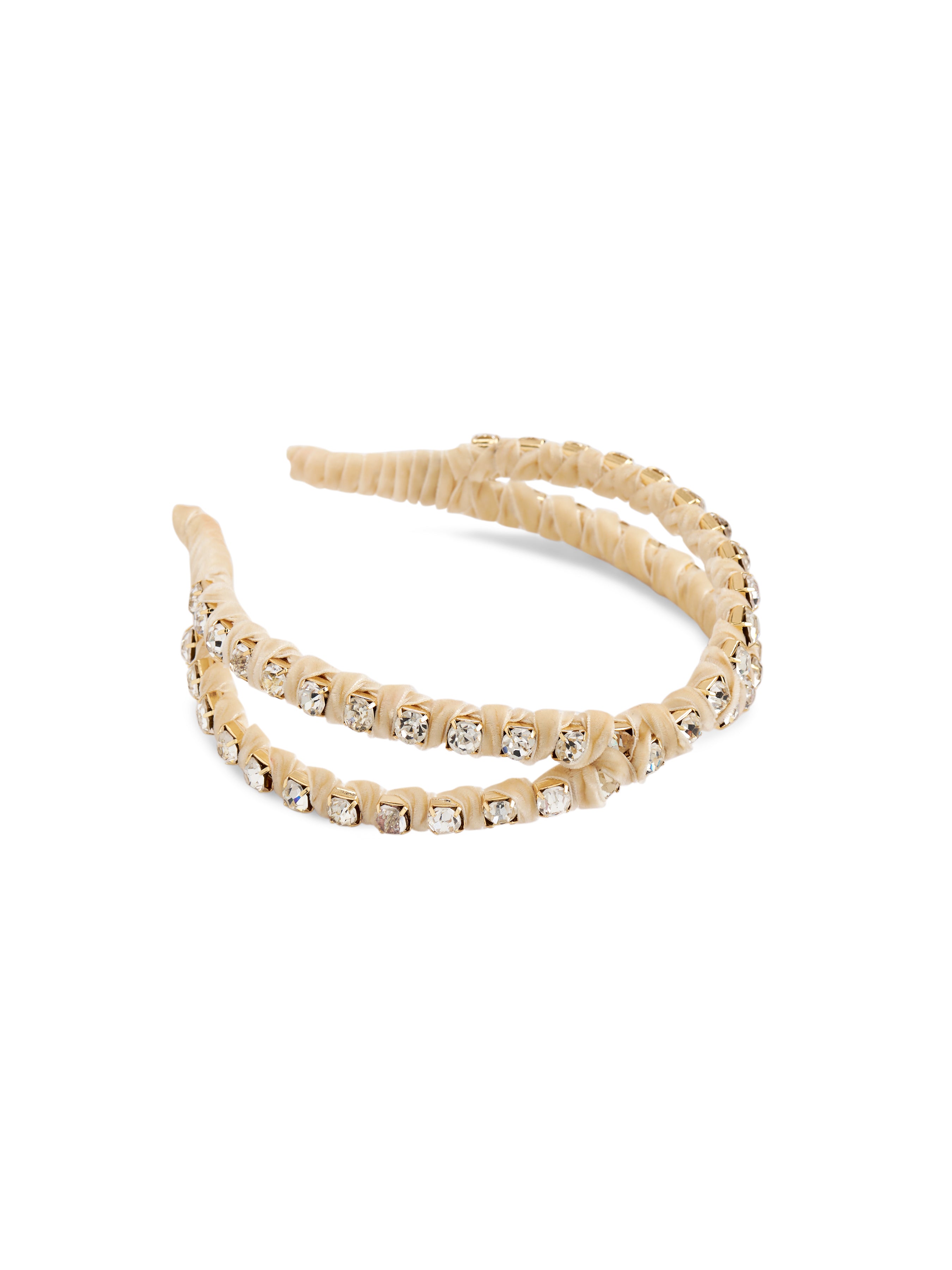 Shiraleah Rhinestone Double Headband IVORY / OS