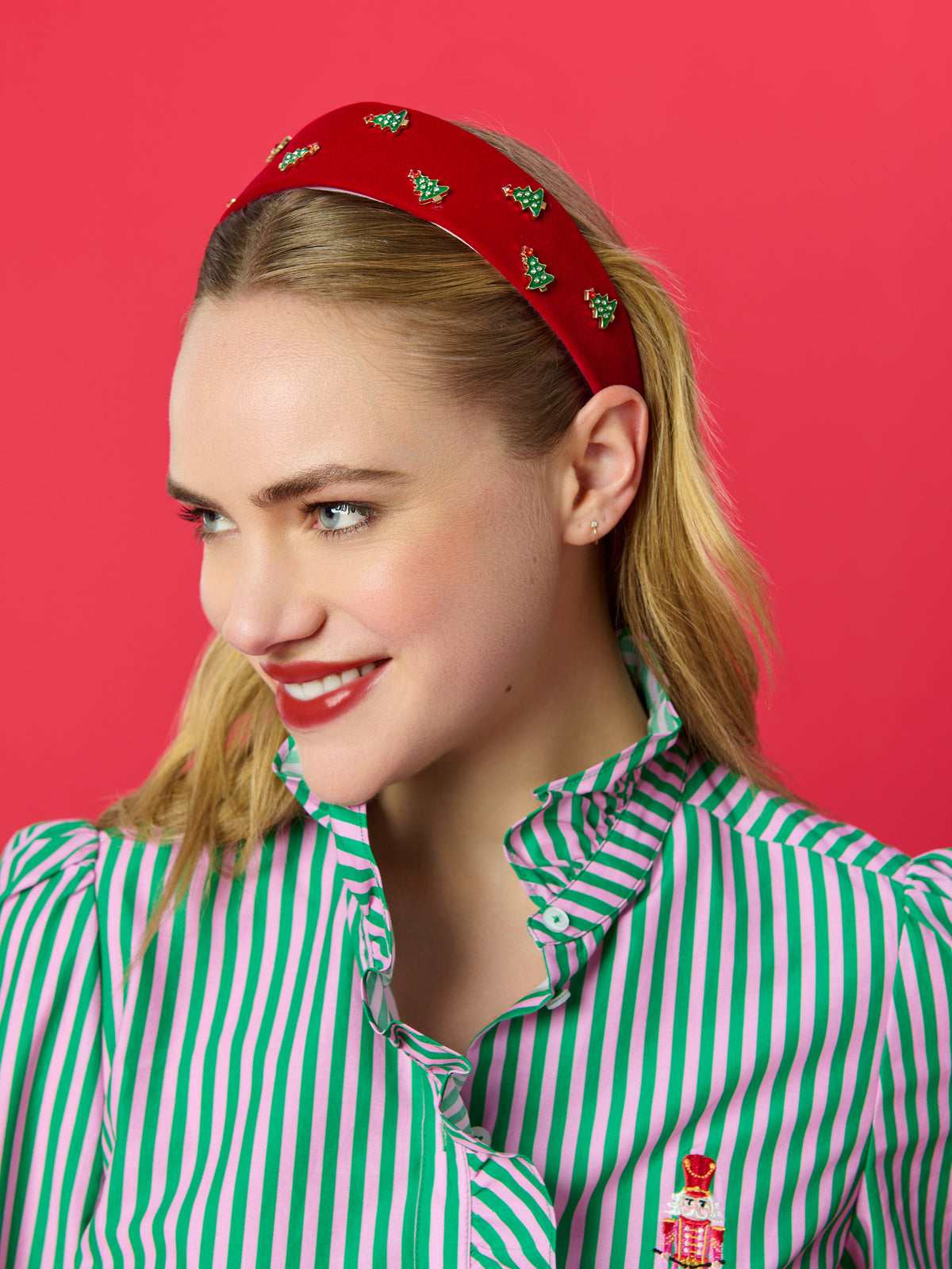 Shiraleah Velvet Tree Headband, Scarlet