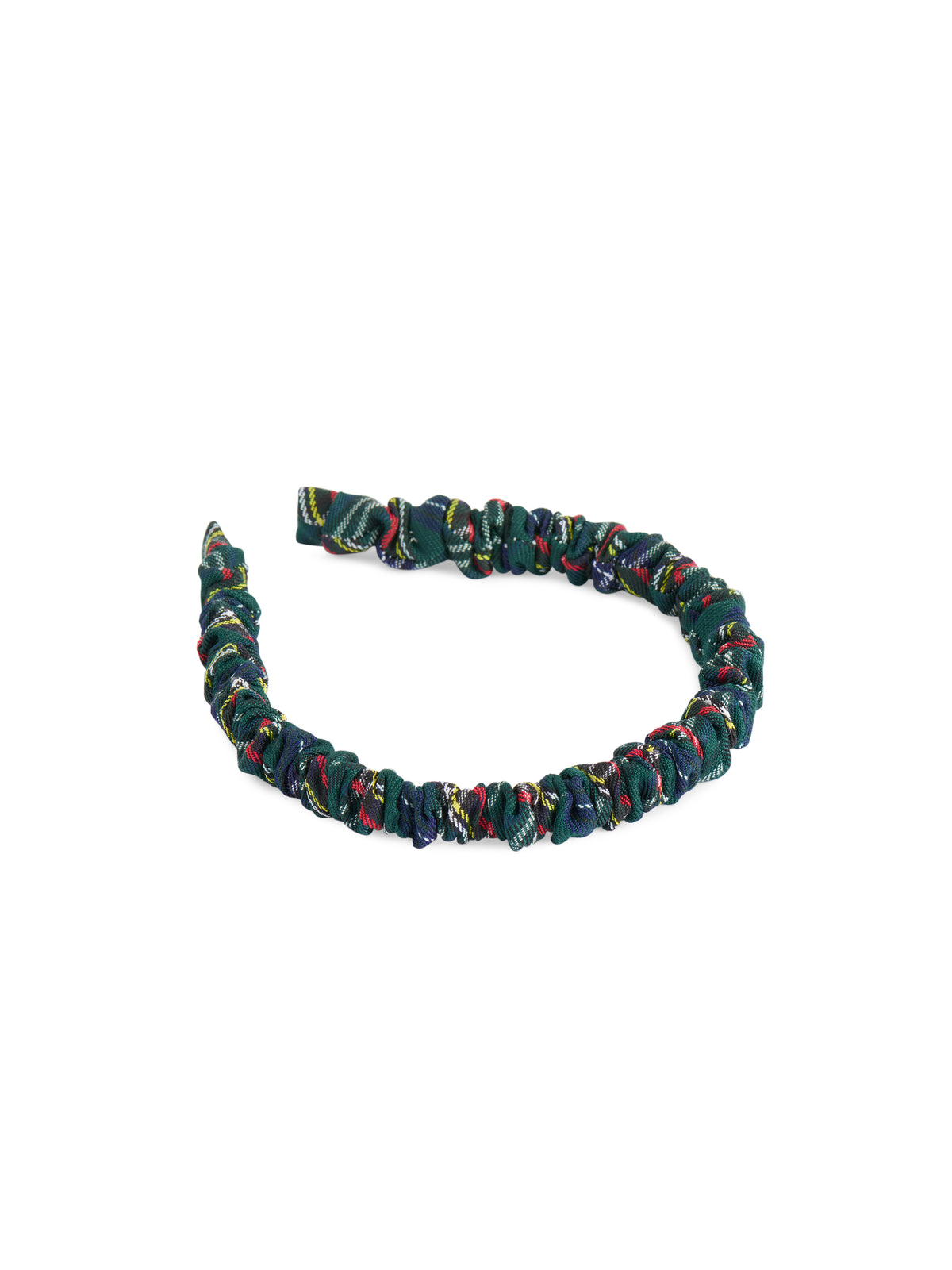 Shiraleah Plaid Scrunch Headband NAVY / OS