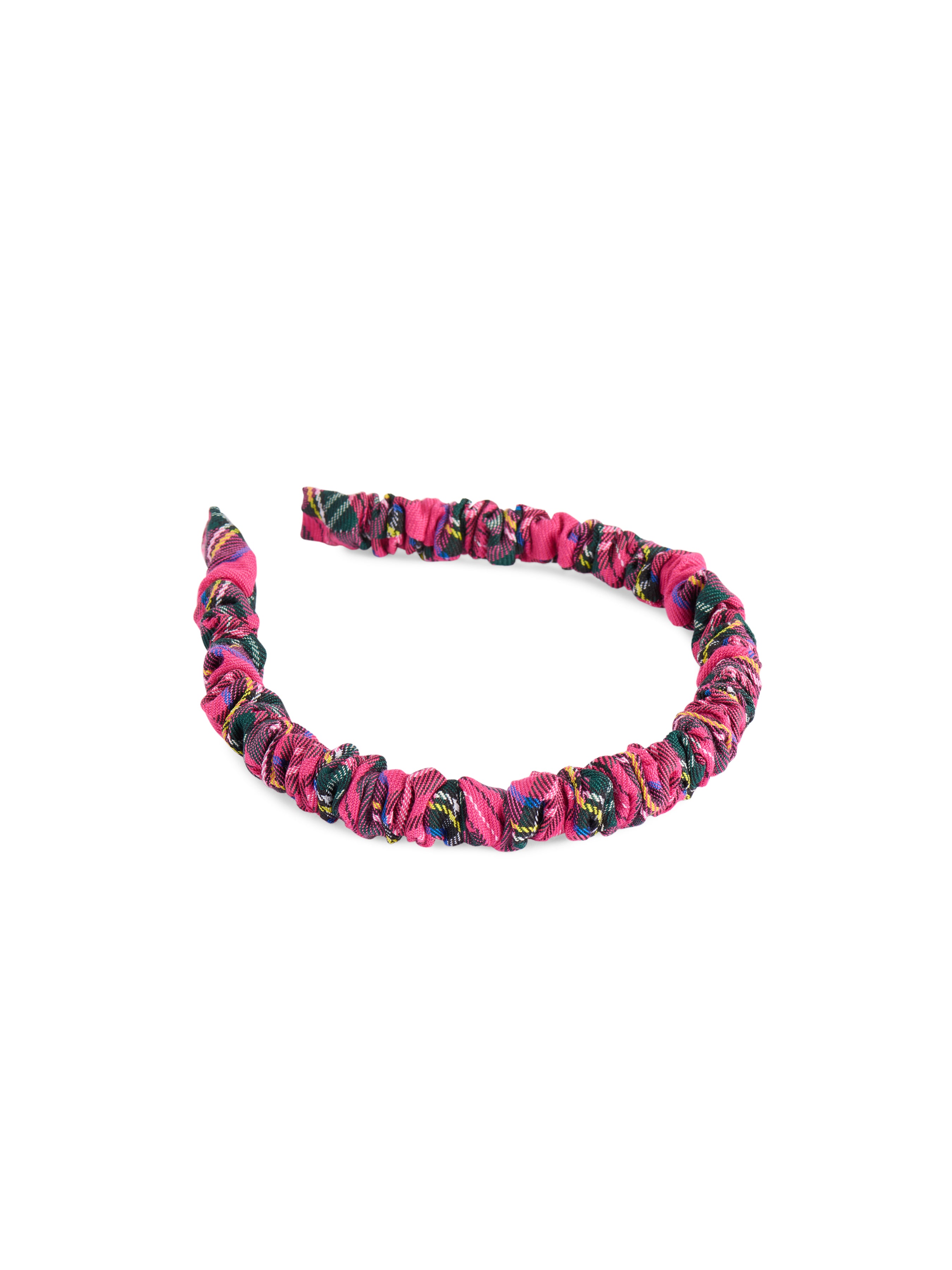 Shiraleah Plaid Scrunch Headband PINK / OS