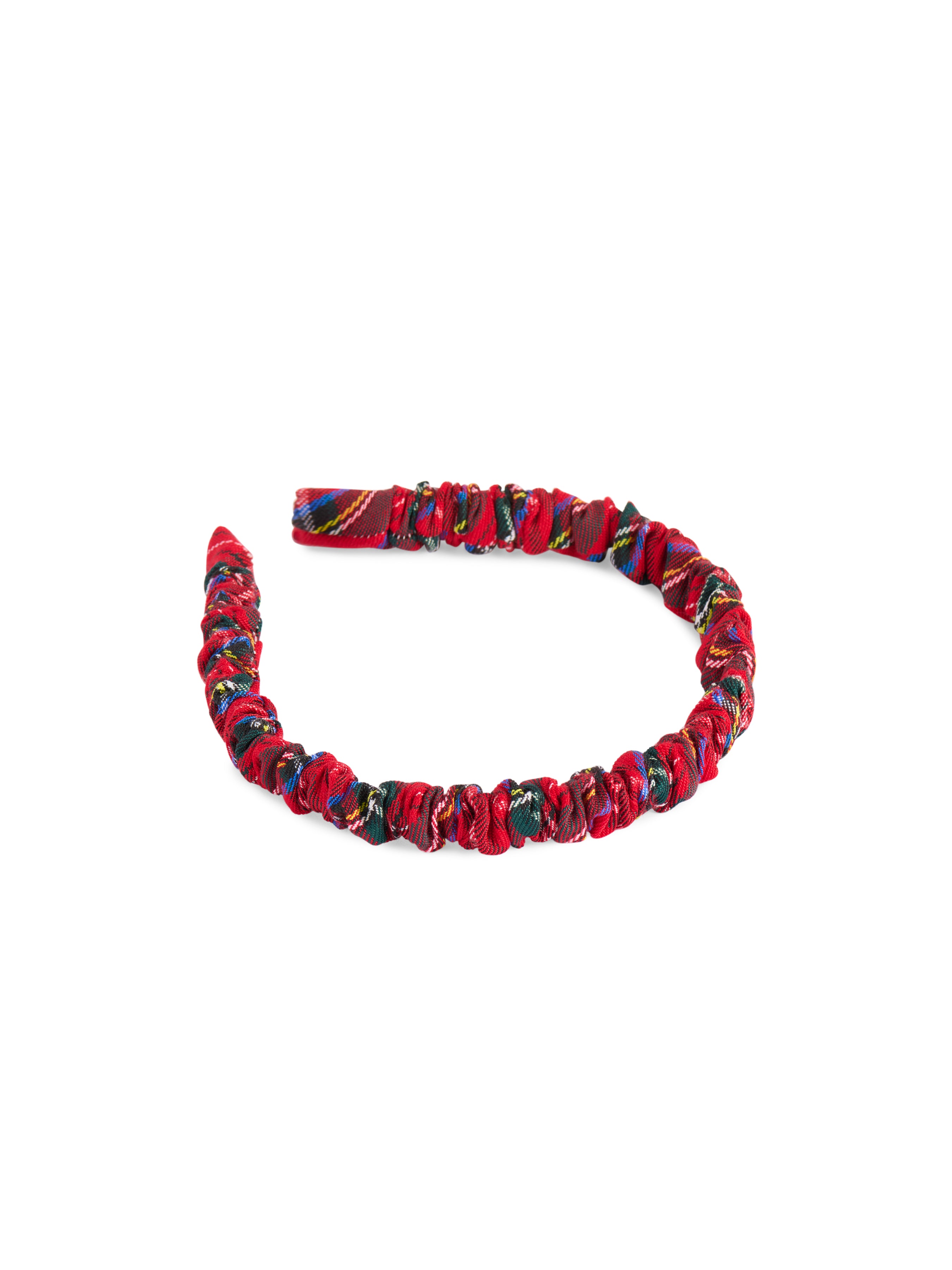 Shiraleah Plaid Scrunch Headband RED / OS