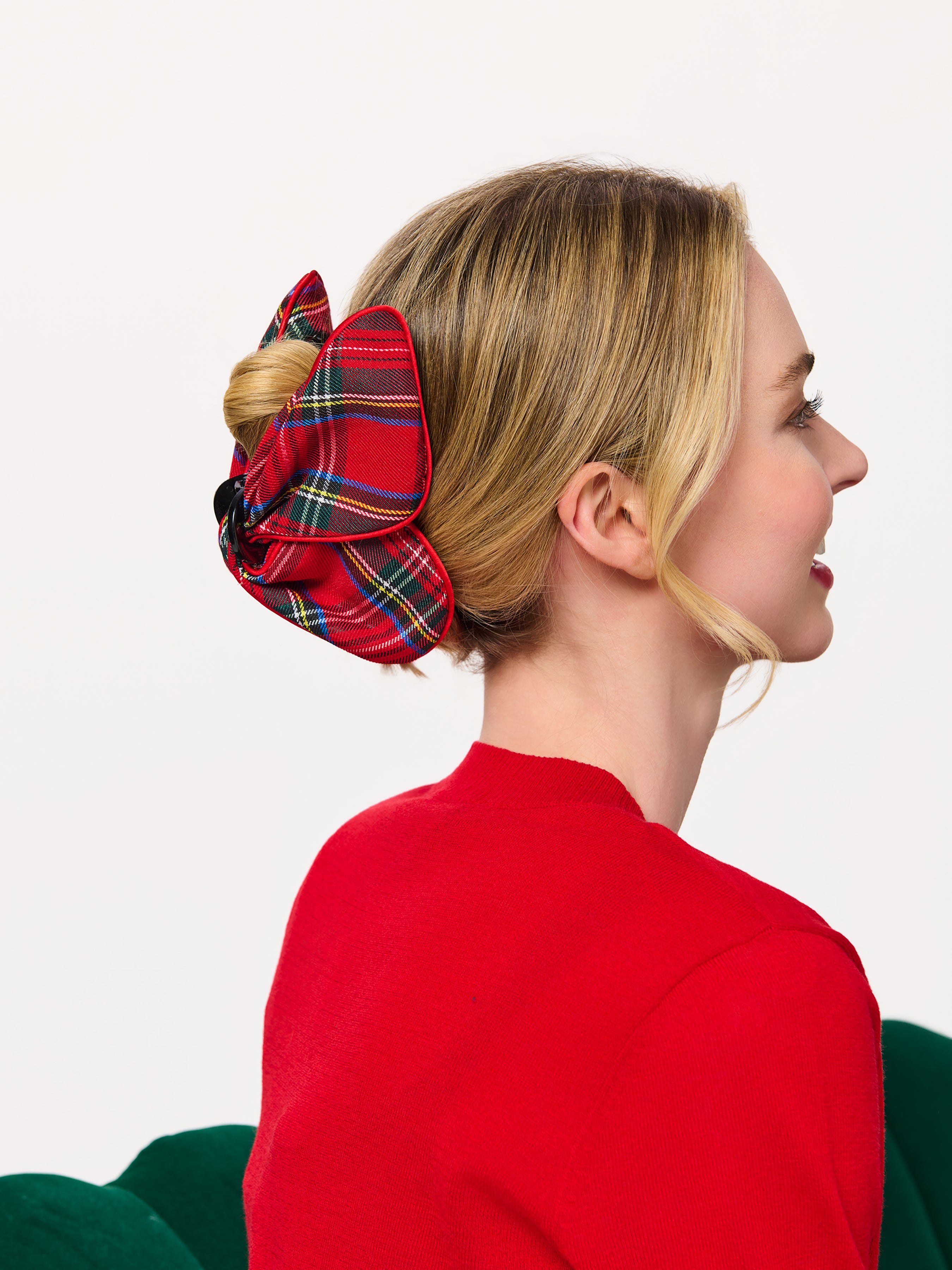 Shiraleah Plaid Claw Clip RED / OS