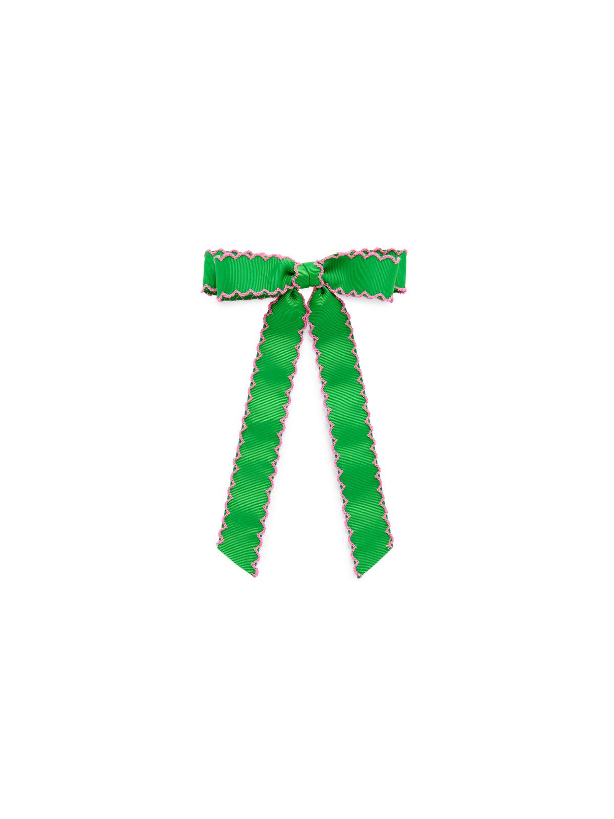 Shiraleah Scallop Trim Bow Clip GREEN / OS