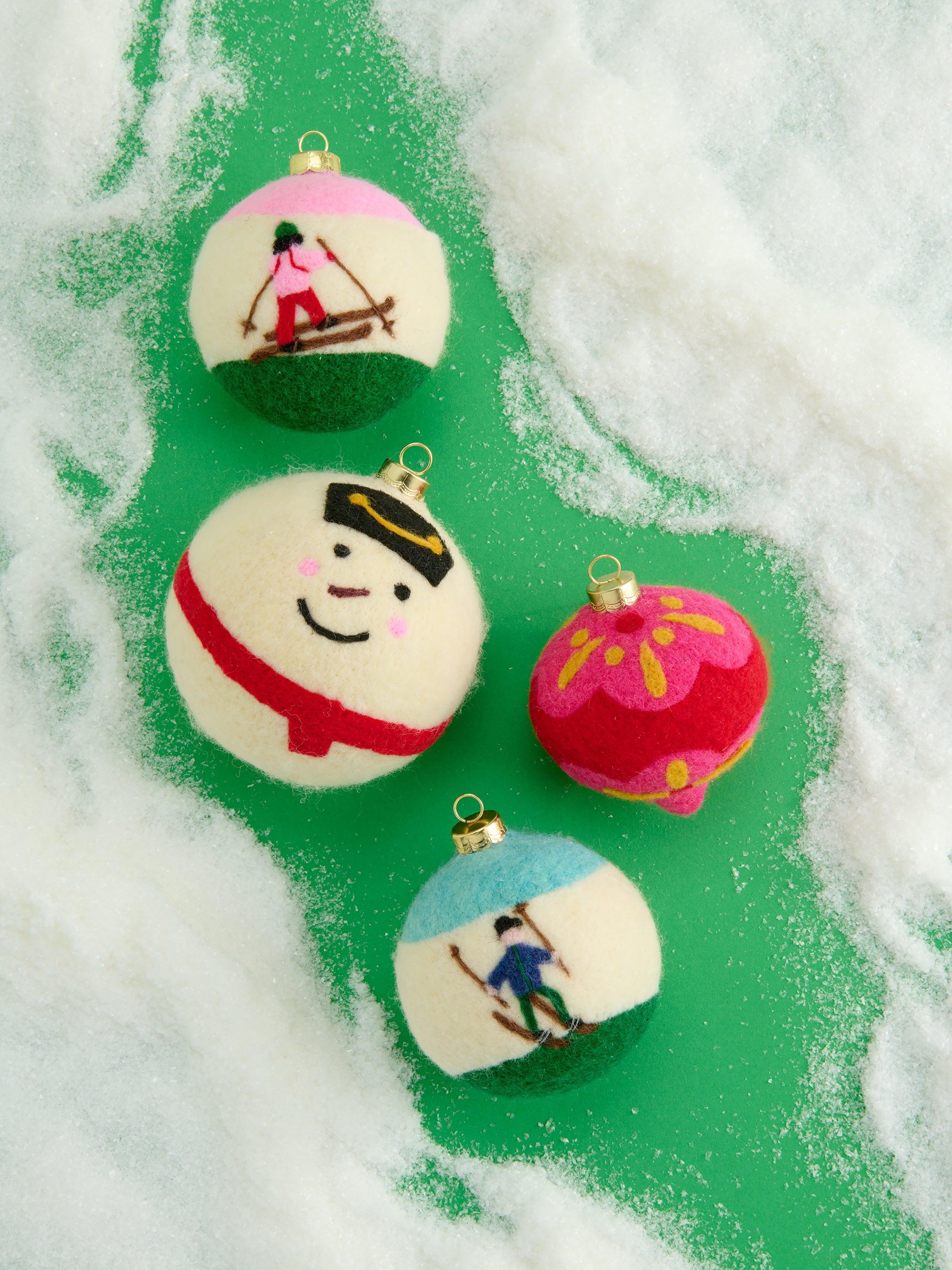 Shiraleah Assorted Set of 4 Snowman Ornaments, Multi