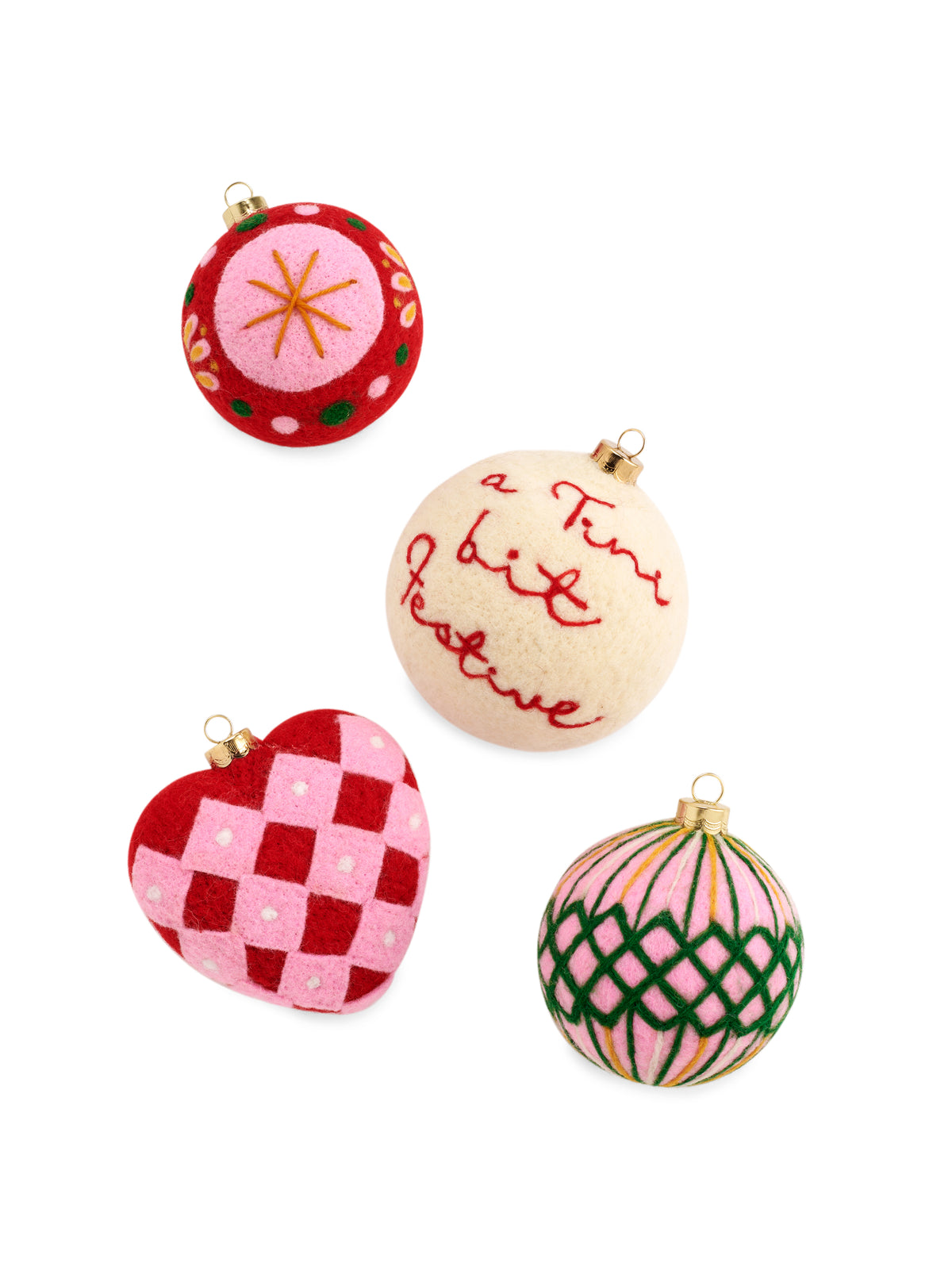 Shiraleah Assorted Set of 4 Cocktail Ornaments, Multi