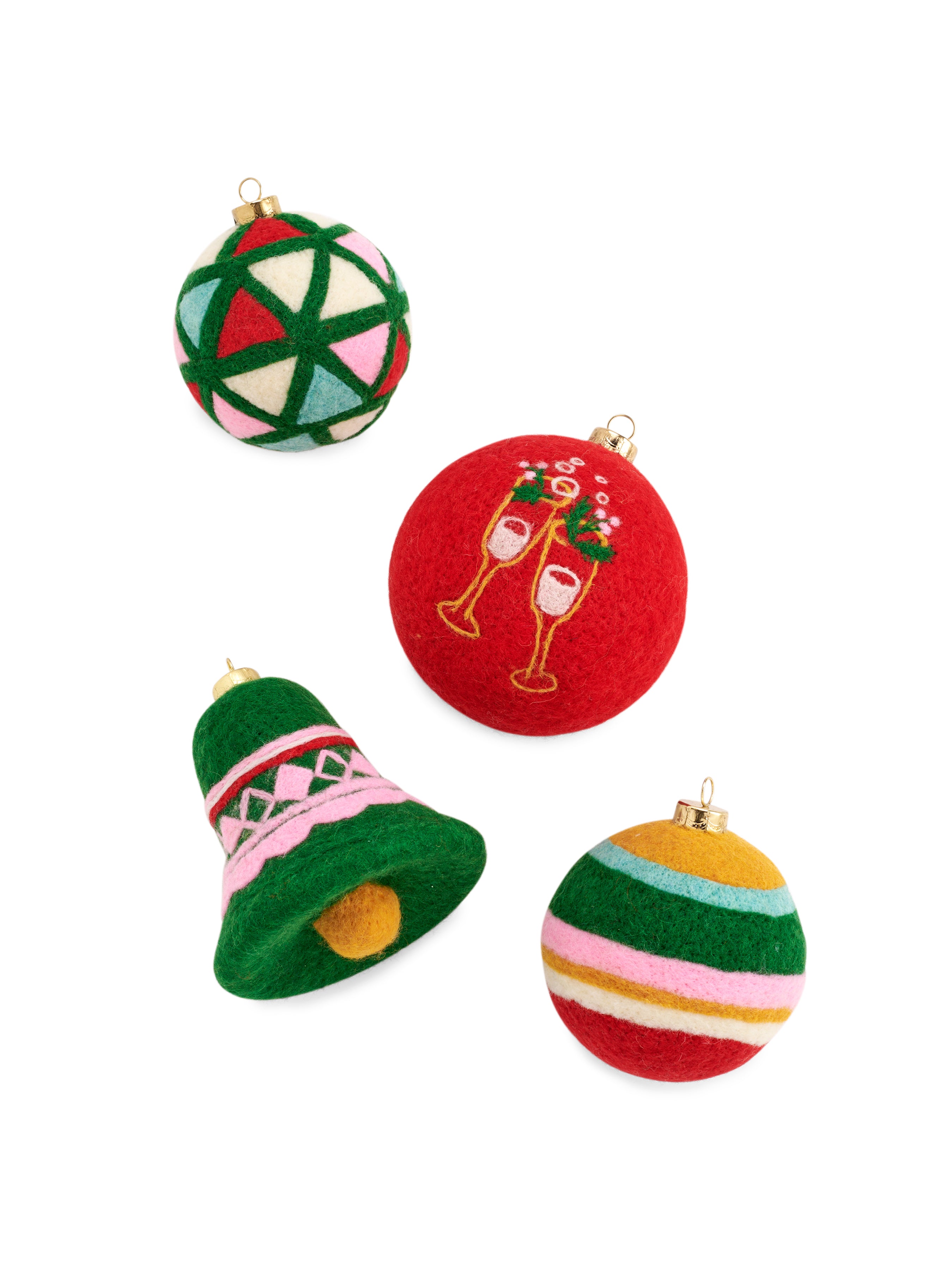 Shiraleah Assorted Set of 4 Bubbly Ornaments, Multi