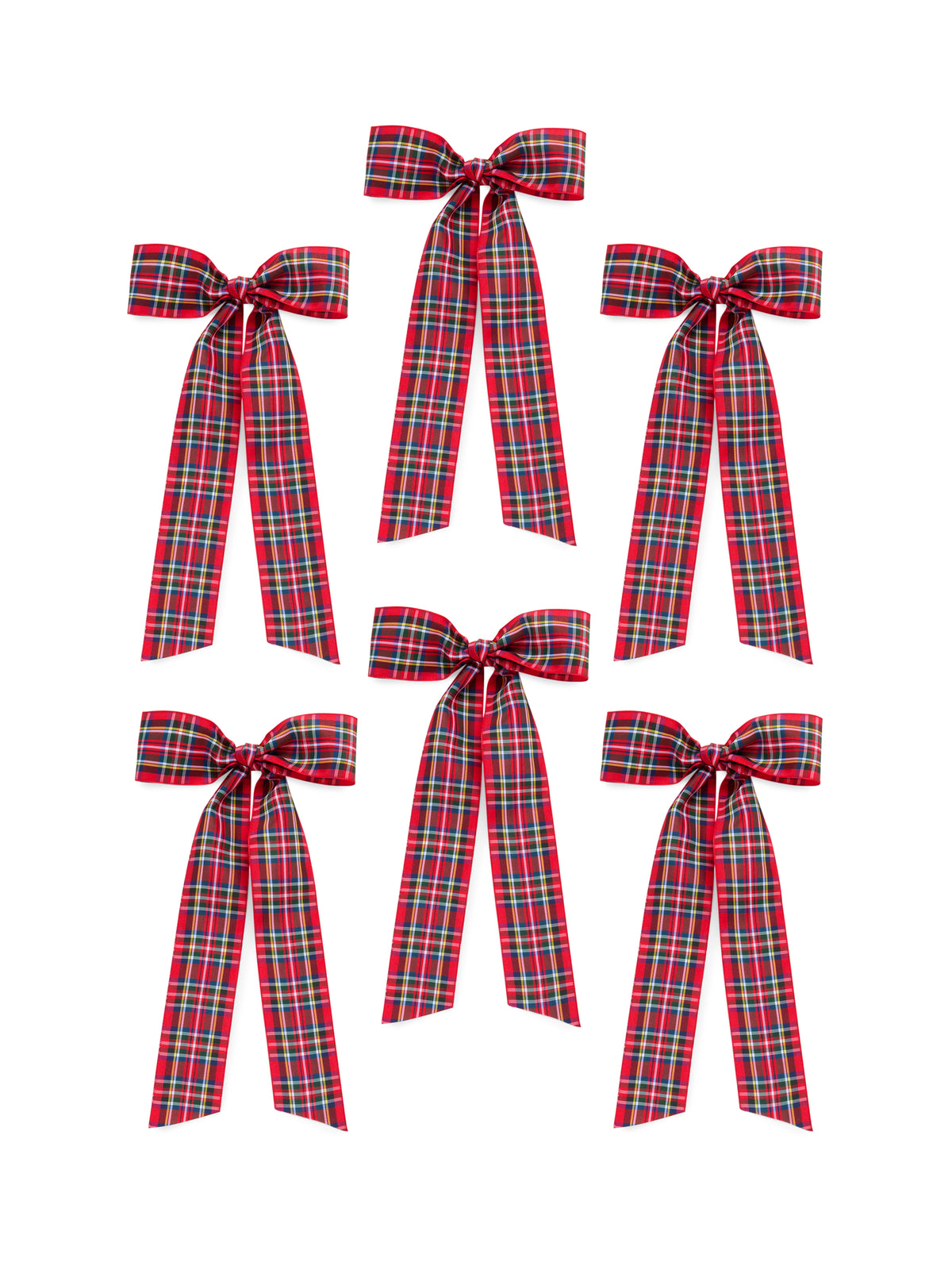 Shiraleah Set of 6 Decorative Plaid Bows, Multi