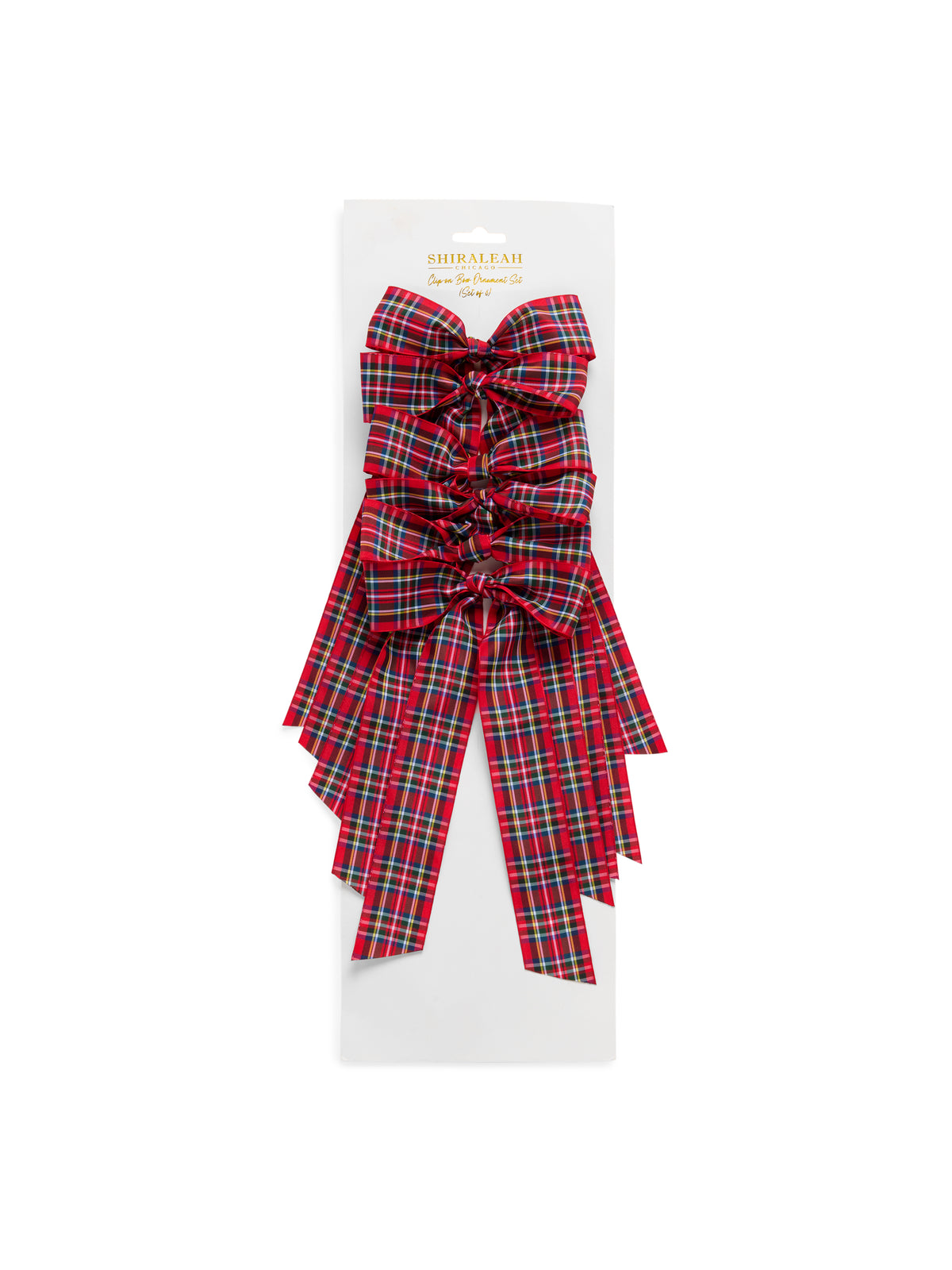 Shiraleah Set of 6 Decorative Plaid Bows, Multi