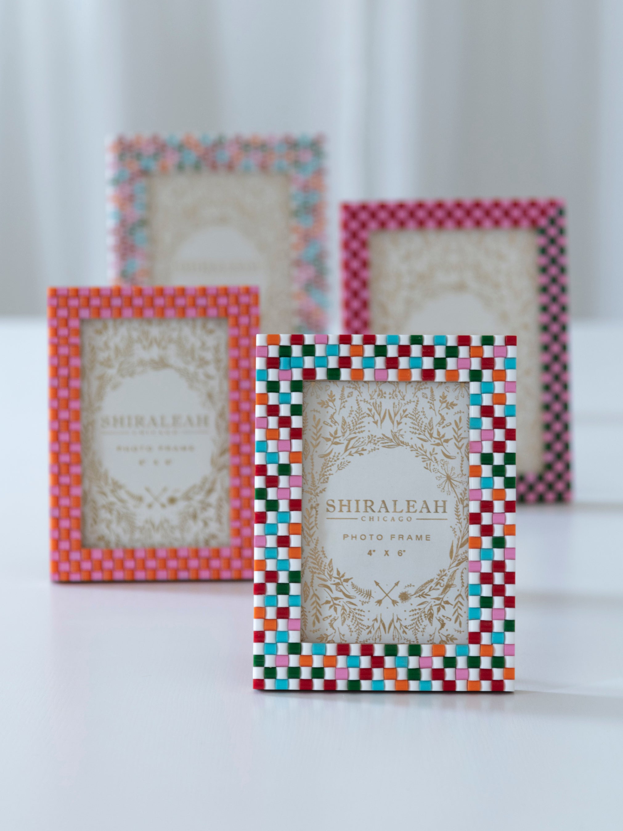Shiraleah Viva 4" x 6" Check Picture Frame, Multi