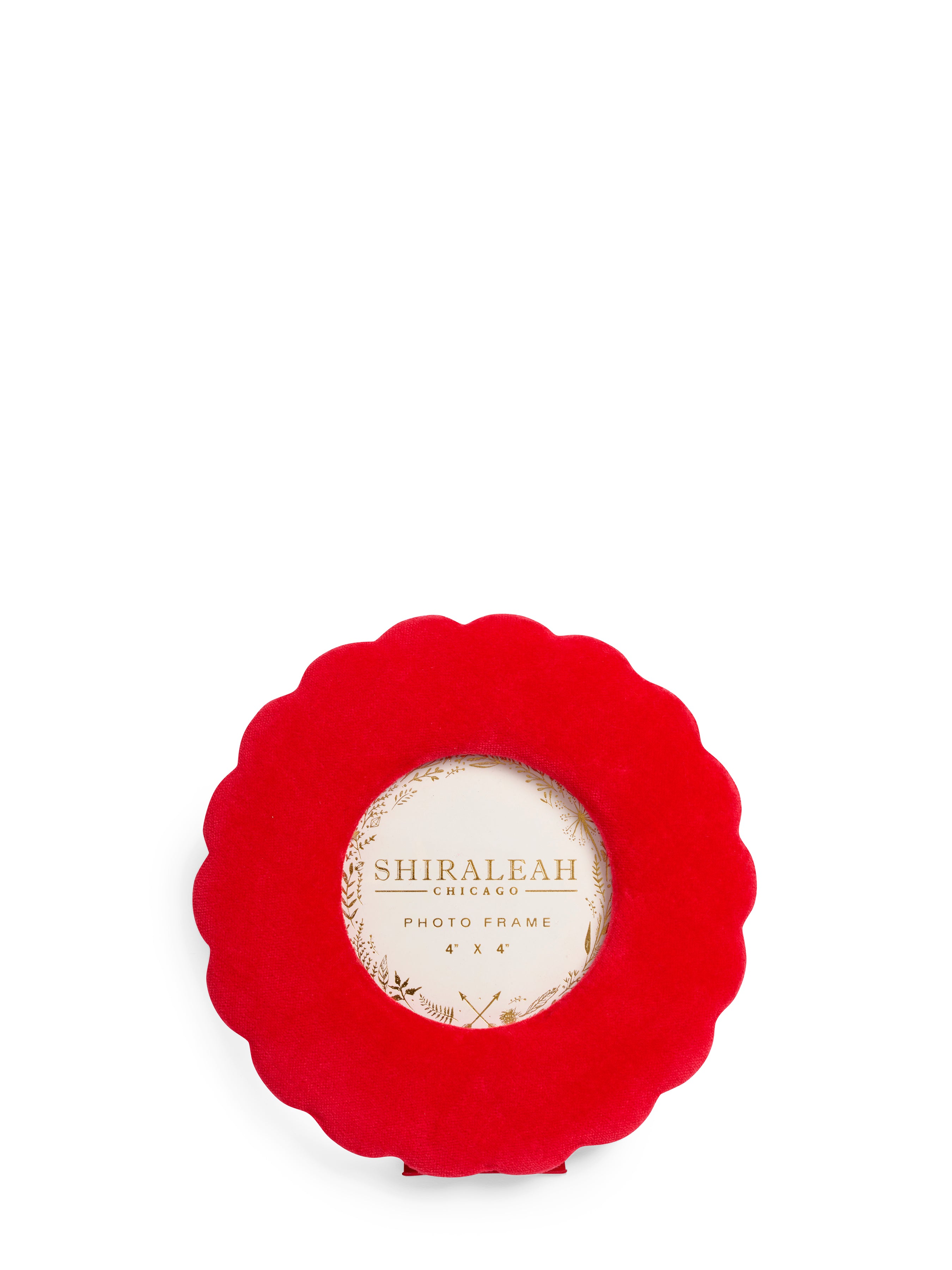 Shiraleah Elle Round 4" x 4" Picture Frame RED